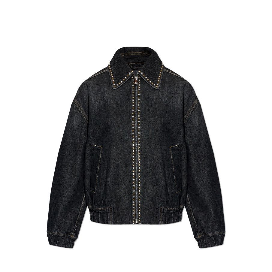 Versace VERSACE Black Denim Jacket New & Authentic (Women's size:IT Size M / US 6-8 / IT 42-44 - 1 Preview