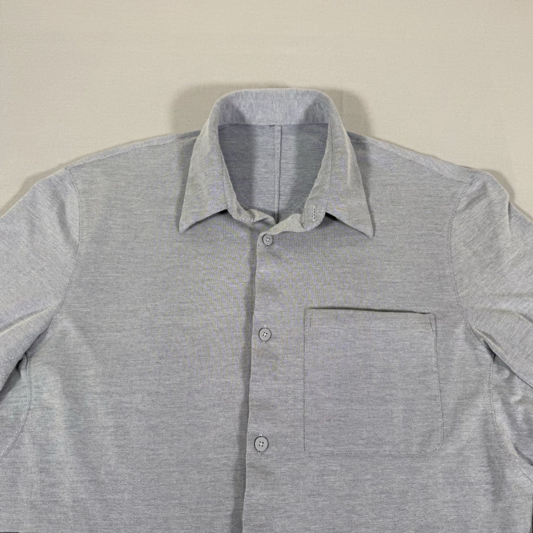 Lululemon Lululemon Men's Shirt Button-Up Blue M Regular Long Sleeve Collared Polyester Breathable Classic Outdoor Preppy Casual Business Travel All Seasons Size US M / EU 48-50 / 2 - 2 Thumbnail
