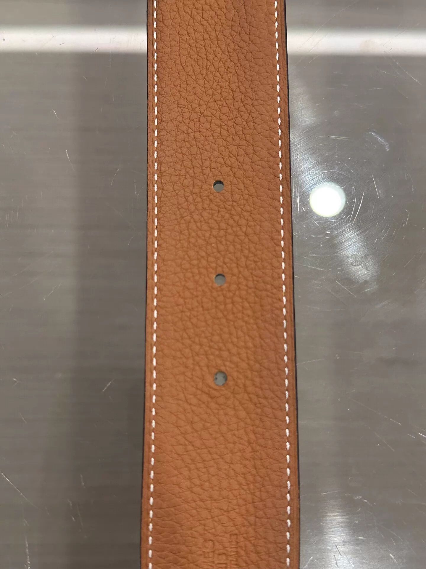 Hermes Hermes Men's Black & Brown H Belt 3.8cm Silver 100cm B Box Size ONE SIZE - 7 Thumbnail