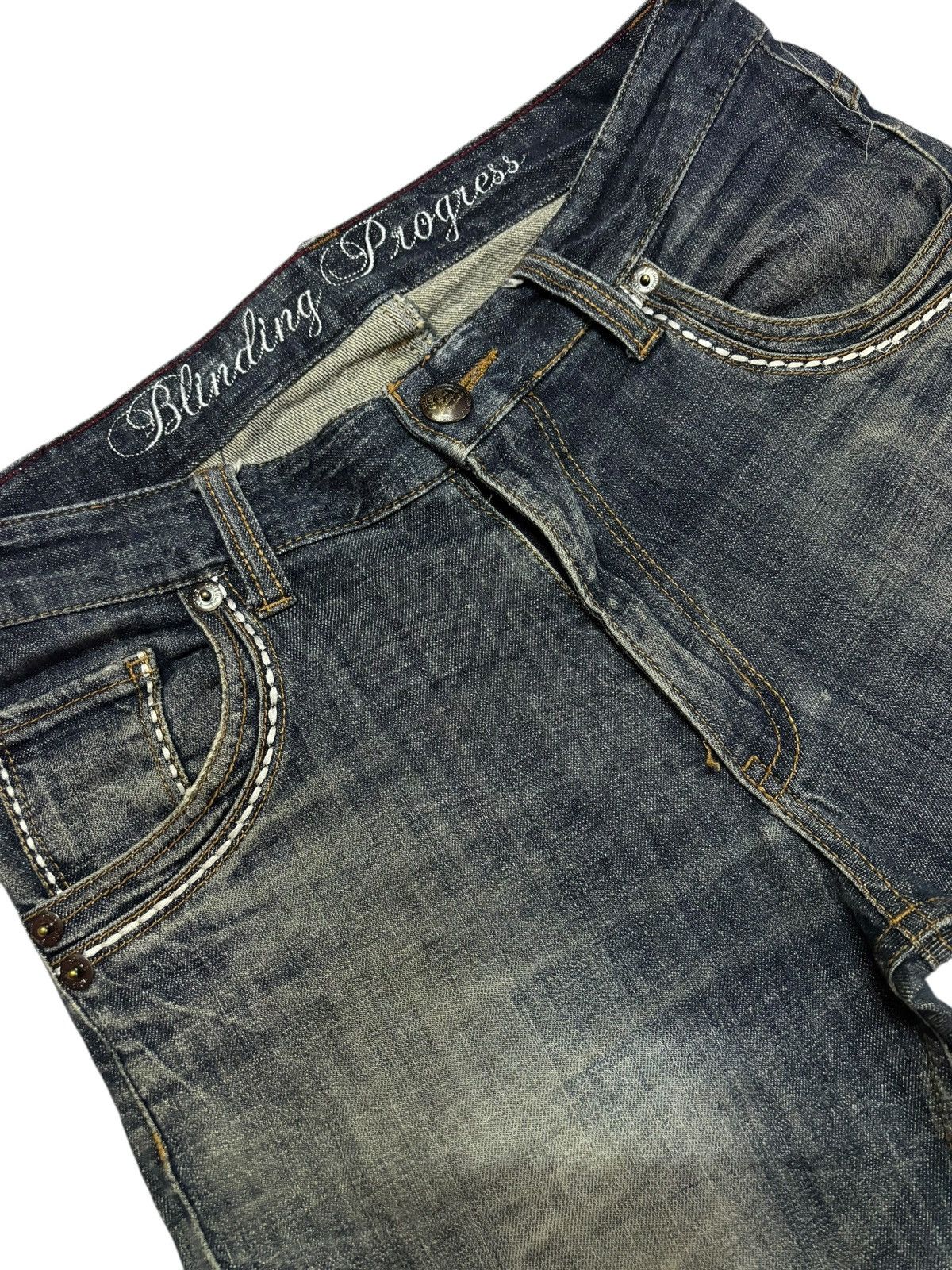 Japanese Brand Vtg Panaspur Japan Faded Distressed Jeans Size US 32 / EU 48 - 4 Thumbnail