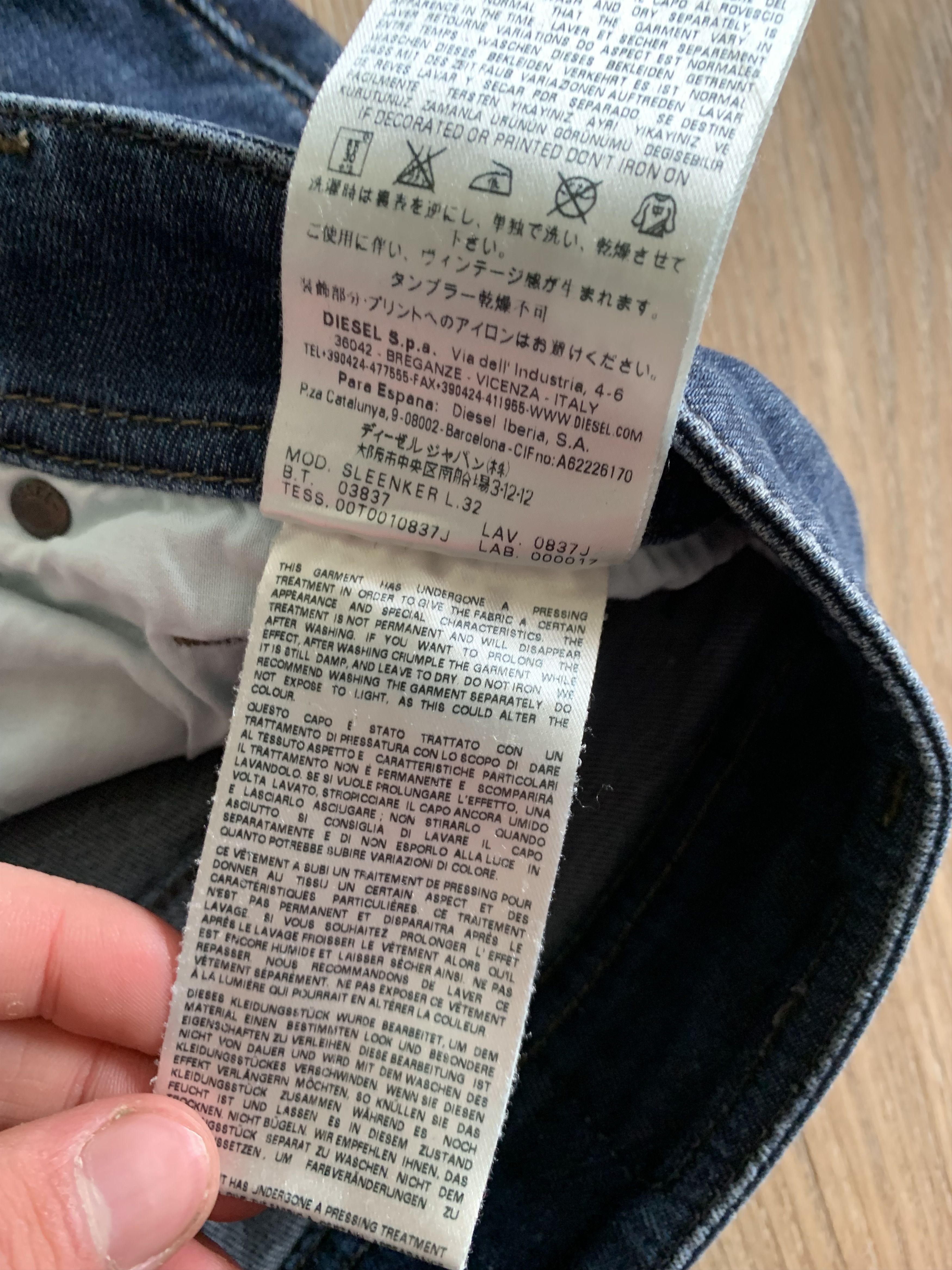 Diesel × Vintage Diesel Distressed Sleenker Slim Skinny Jeans Size US 29 - 10 Thumbnail