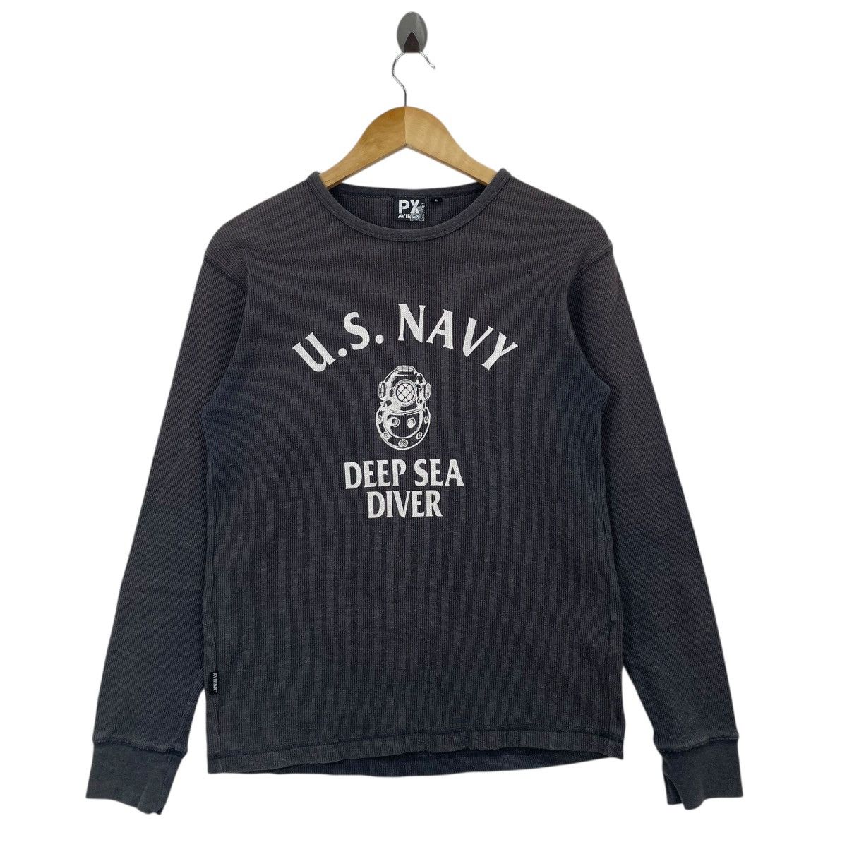 Avirex Vintage U.S. Navy Avirex Military Long Sleeve Waffle Tee Size US L / EU 52-54 / 3 - 2 Thumbnail