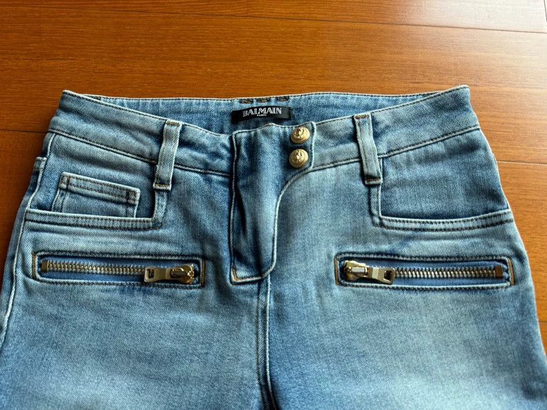 Balmain balmain high-waisted fitted motorcycle jeans-2508 Size US 34 / EU 50 - 3 Thumbnail