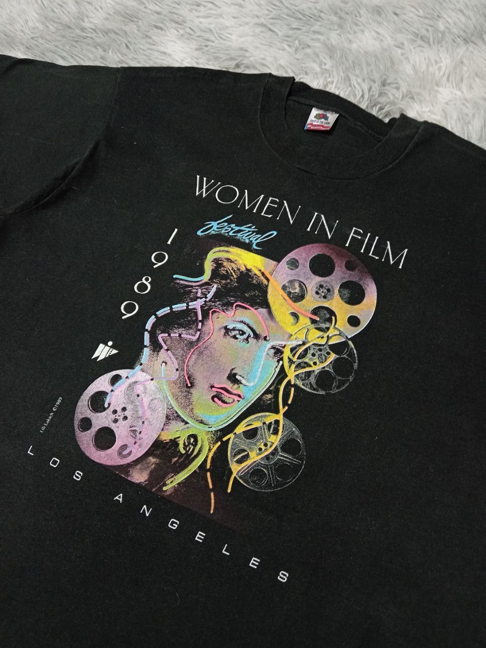 Vintage Vintage 80s Women In Film Festival L.A T Shirt Size US L / EU 52-54 / 3 - 2 Thumbnail