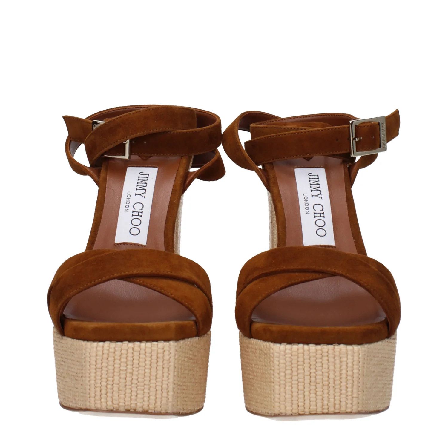 Jimmy Choo ob1o1e1124 Suede Sandals in Brown Size US 11 / IT 41 - 3 Thumbnail