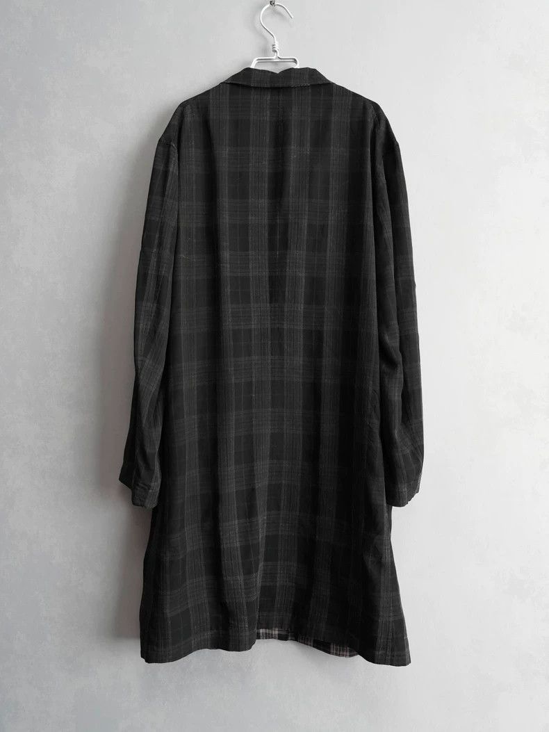 Yohji Yamamoto Yohji Yamamoto Yohji Yamamoto Long Plaid Coat 00SS Size US L / EU 52-54 / 3 - 2 Thumbnail