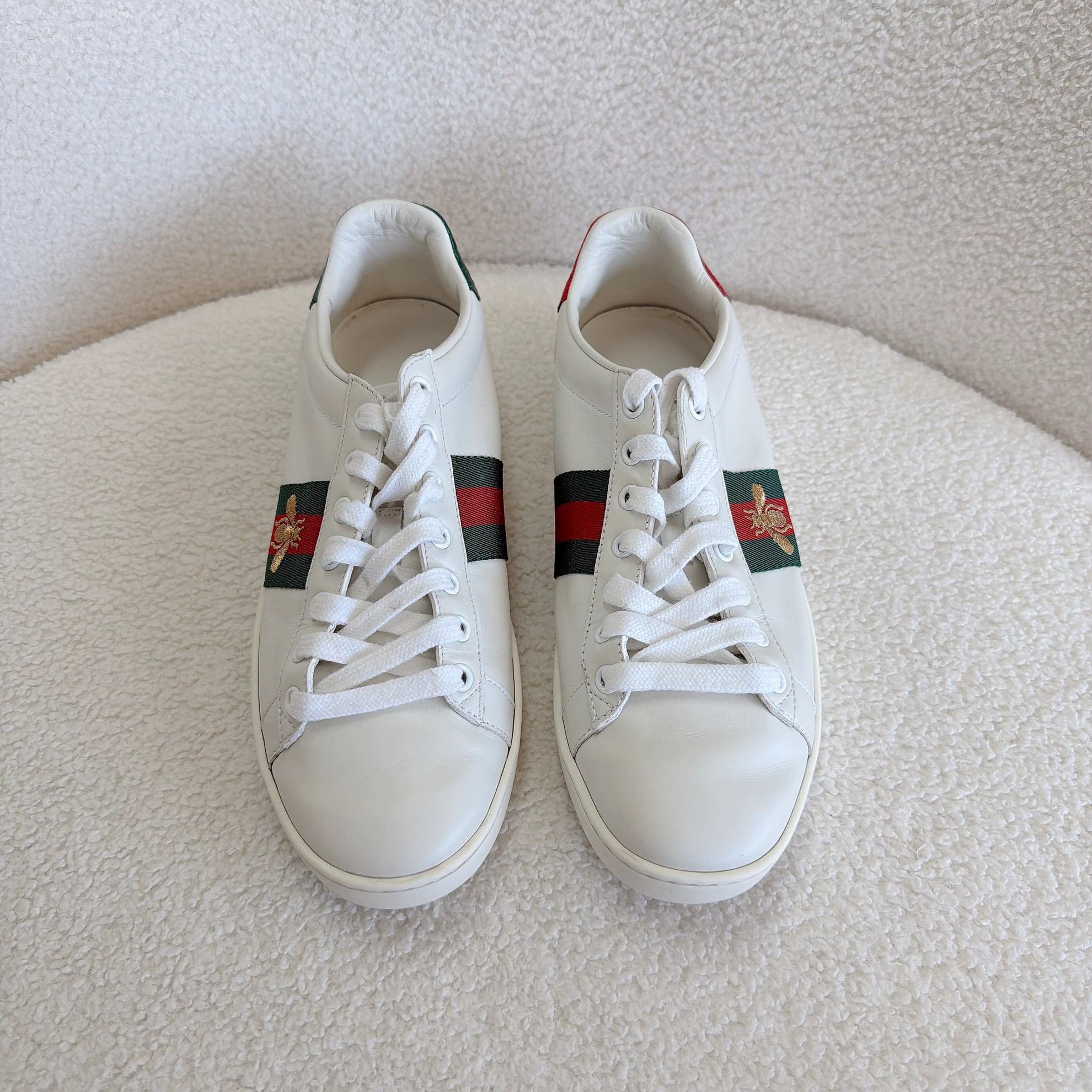 Gucci Gucci White Bee Embroidered Sneaker 39 2377 Size US 8.5 / EU 41-42 - 2 Thumbnail