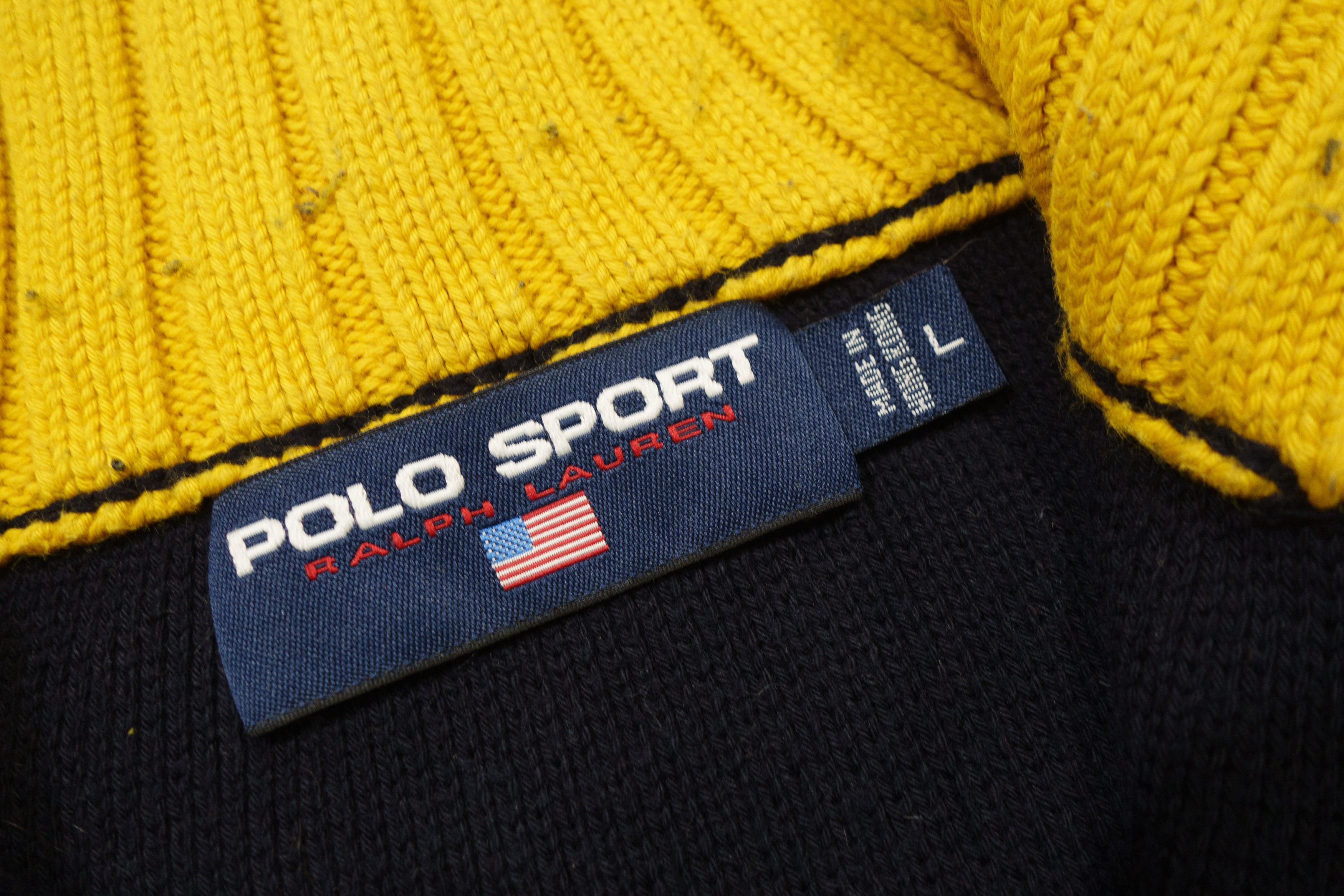 Polo Ralph Lauren 90s Polo Sport Ralph Lauren 1/4 Zip Knit High Neck Sweater Size US L / EU 52-54 / 3 - 7 Thumbnail