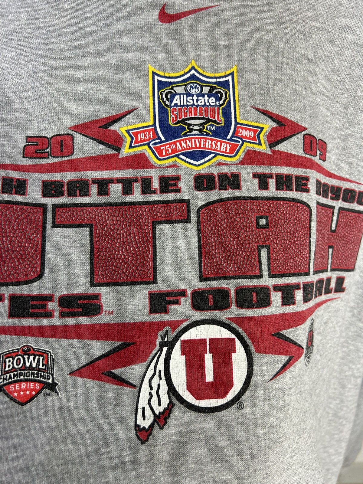 Nike Nike Utah Utes Football 2009 Sugar Bowl Hoodie Size L Size US L / EU 52-54 / 3 - 6 Thumbnail