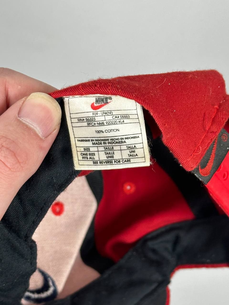 Nike Vintage Nike Rare 90s Red Logo Hat Size ONE SIZE - 7 Thumbnail