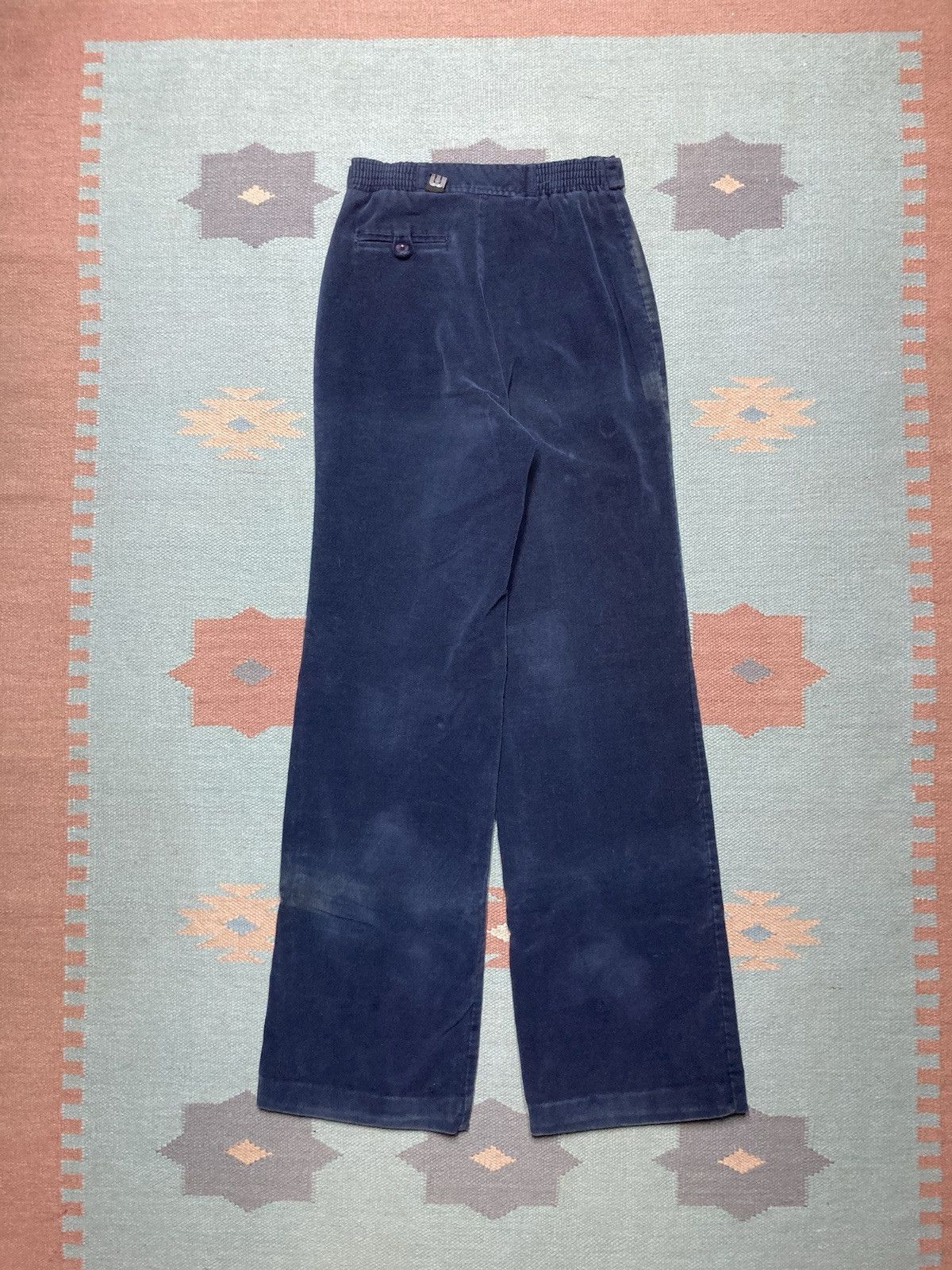 Vintage 70s bell bottom flare pants brush velour corduroy 9/10 25x32 Size 25" / US 0 / IT 36 - 6 Thumbnail