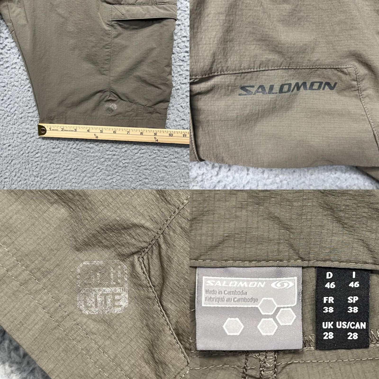 Salomon Salomon Shorts Mens 28 Green Stretch Nylon Cargo Hiking Outdoor Travel Shirt Size US 28 / EU 44 - 9 Thumbnail