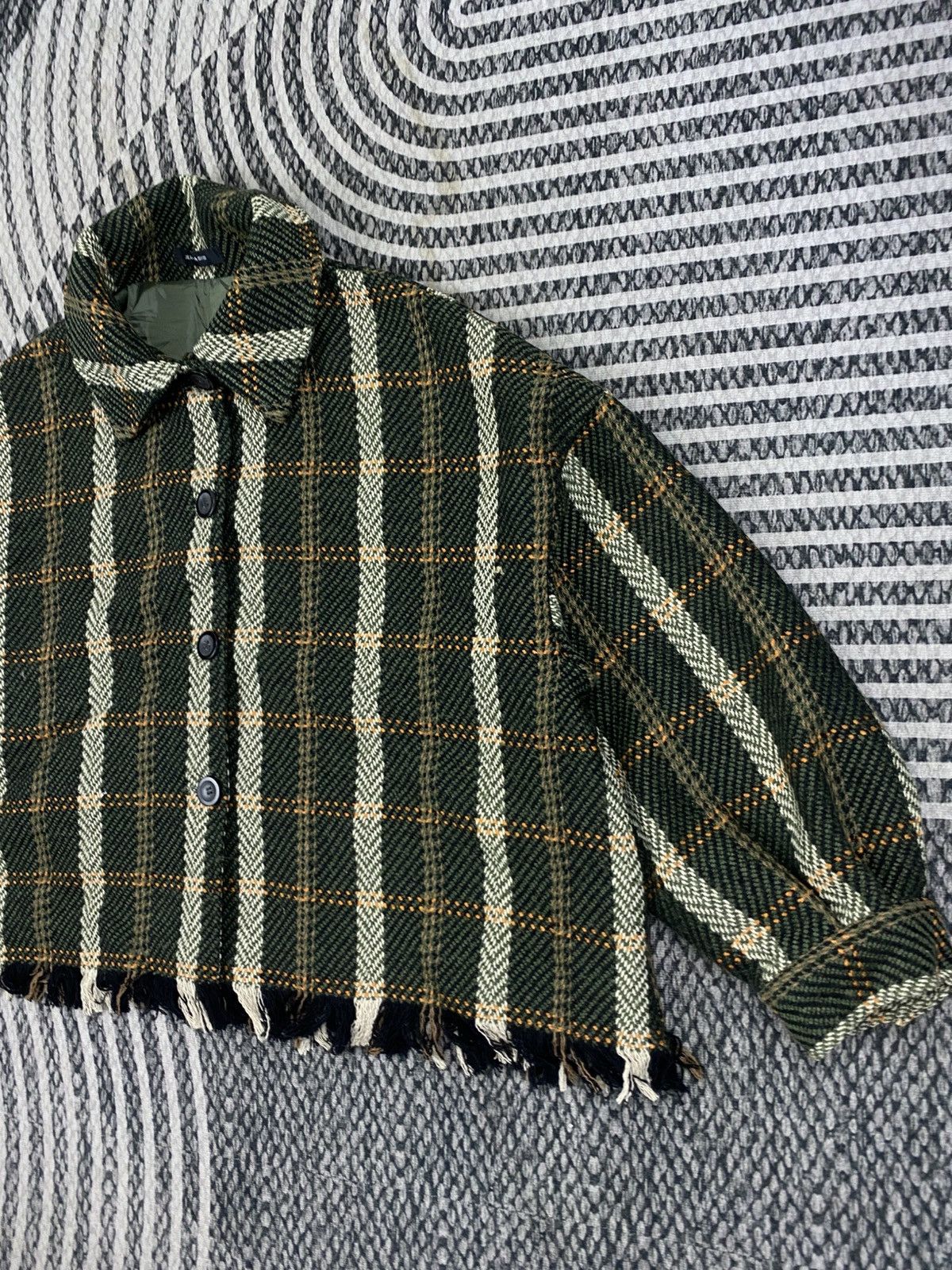 Japanese Brand Vintage Jeanasis Green Checked Fullbutton Jacket Size L / US 10 / IT 46 - 4 Thumbnail