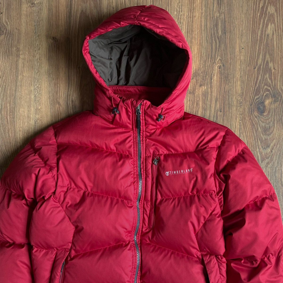 Timberland Timberland Down Puffer Jacket Men’s M Red Y2K Gorpcore Size US M / EU 48-50 / 2 - 2 Thumbnail