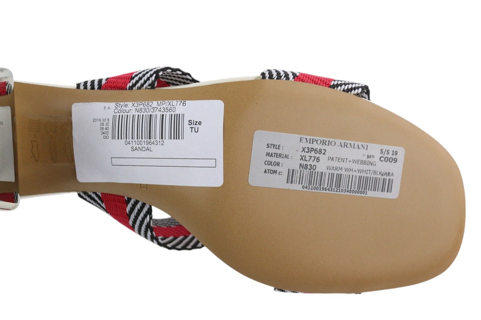 Emporio Armani X3P682 EU37 Colourful Slip On Shiny Sandals 84802 Size US 6 / IT 36 - 8 Thumbnail