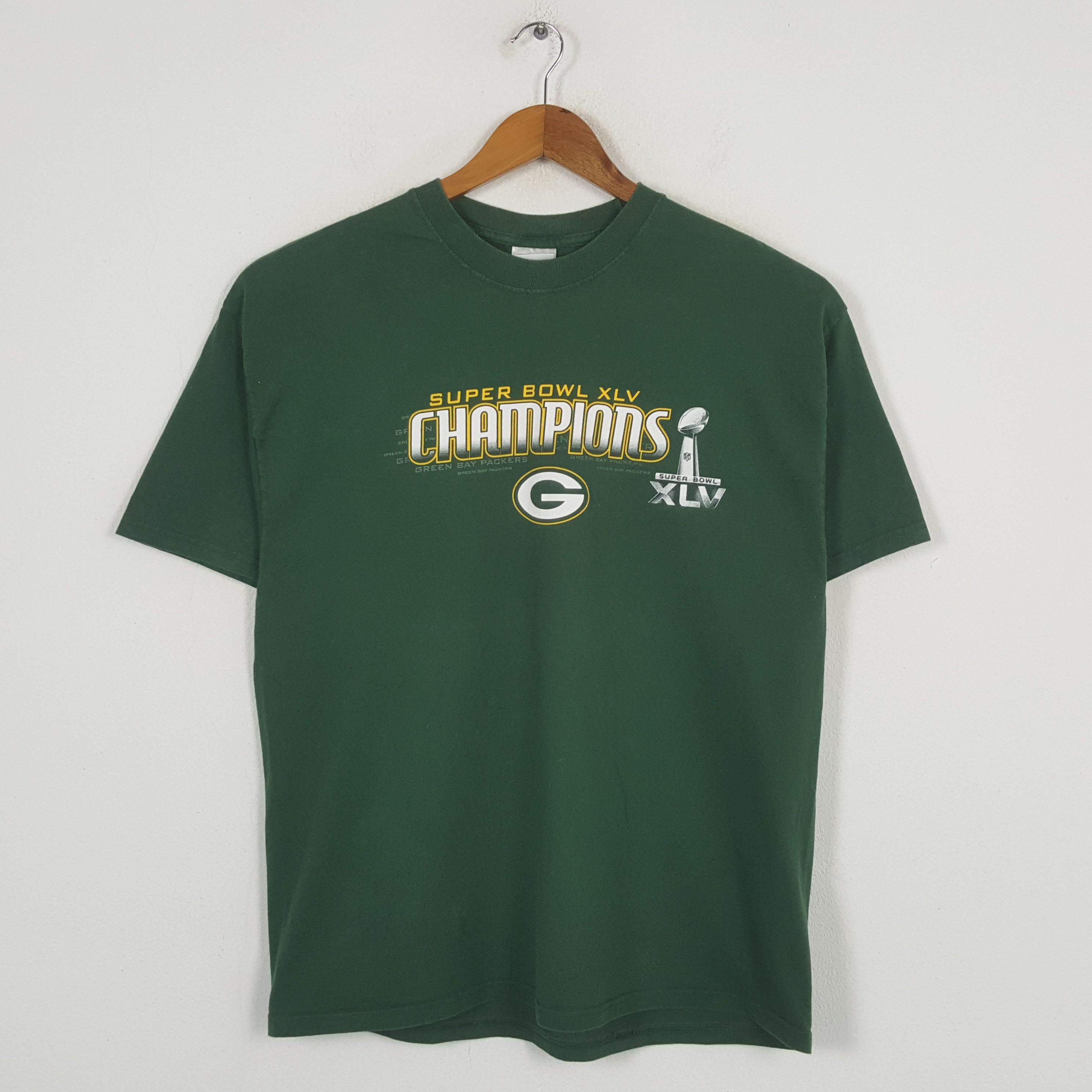 NFL × Vintage Vintage Super Bowl XLV CHAMPIONS NFL Team T-shirt C285N15 Size US L / EU 52-54 / 3 - 1 Thumbnail