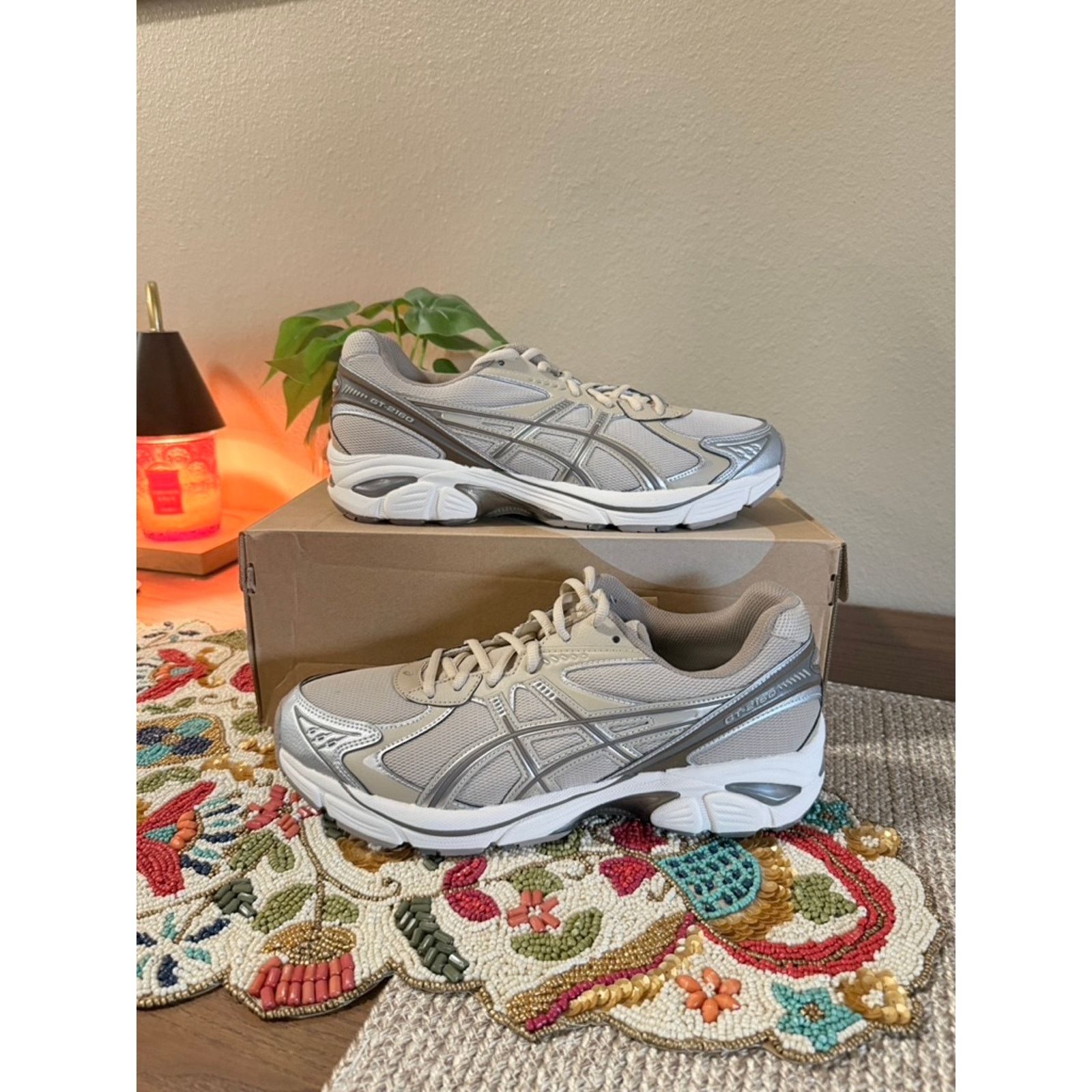 Asics Asics GT-2160 Feather Grey Brown Storm Silver Gel NYC Wood Size US 10.5 / EU 43-44 - 1 Thumbnail