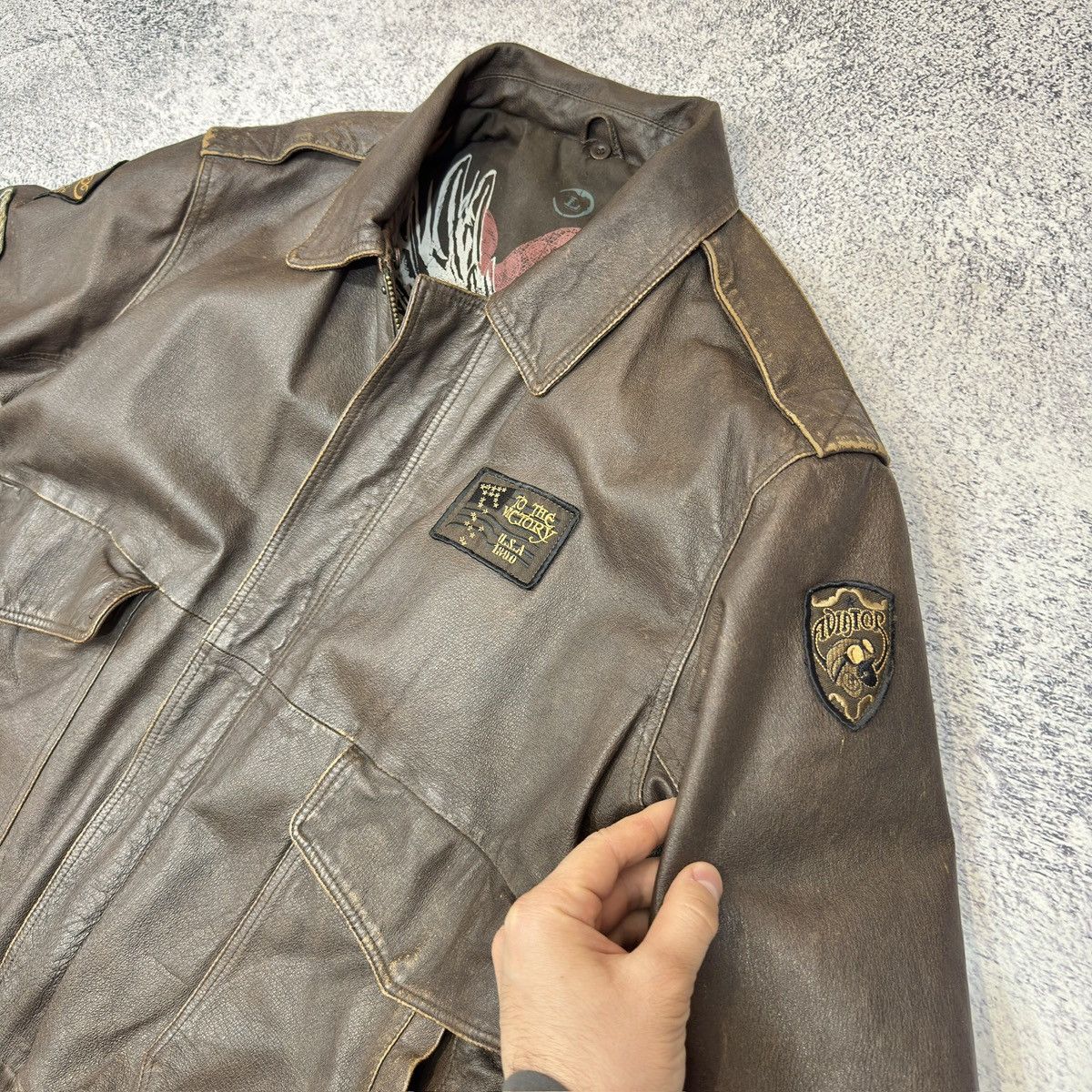 Other Debenhams Leather A-2 Aviator Jacket L size Size US L / EU 52-54 / 3 - 5 Thumbnail