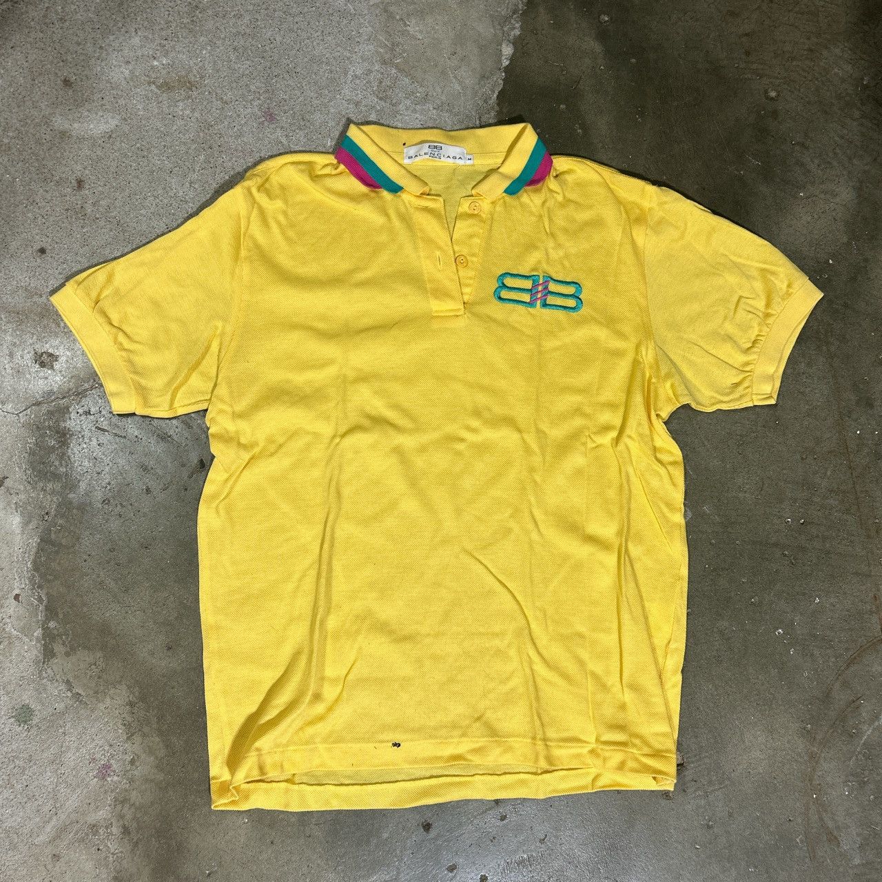 image of Balenciaga Golf Shirt in Yellow, Men's (Size Medium)
