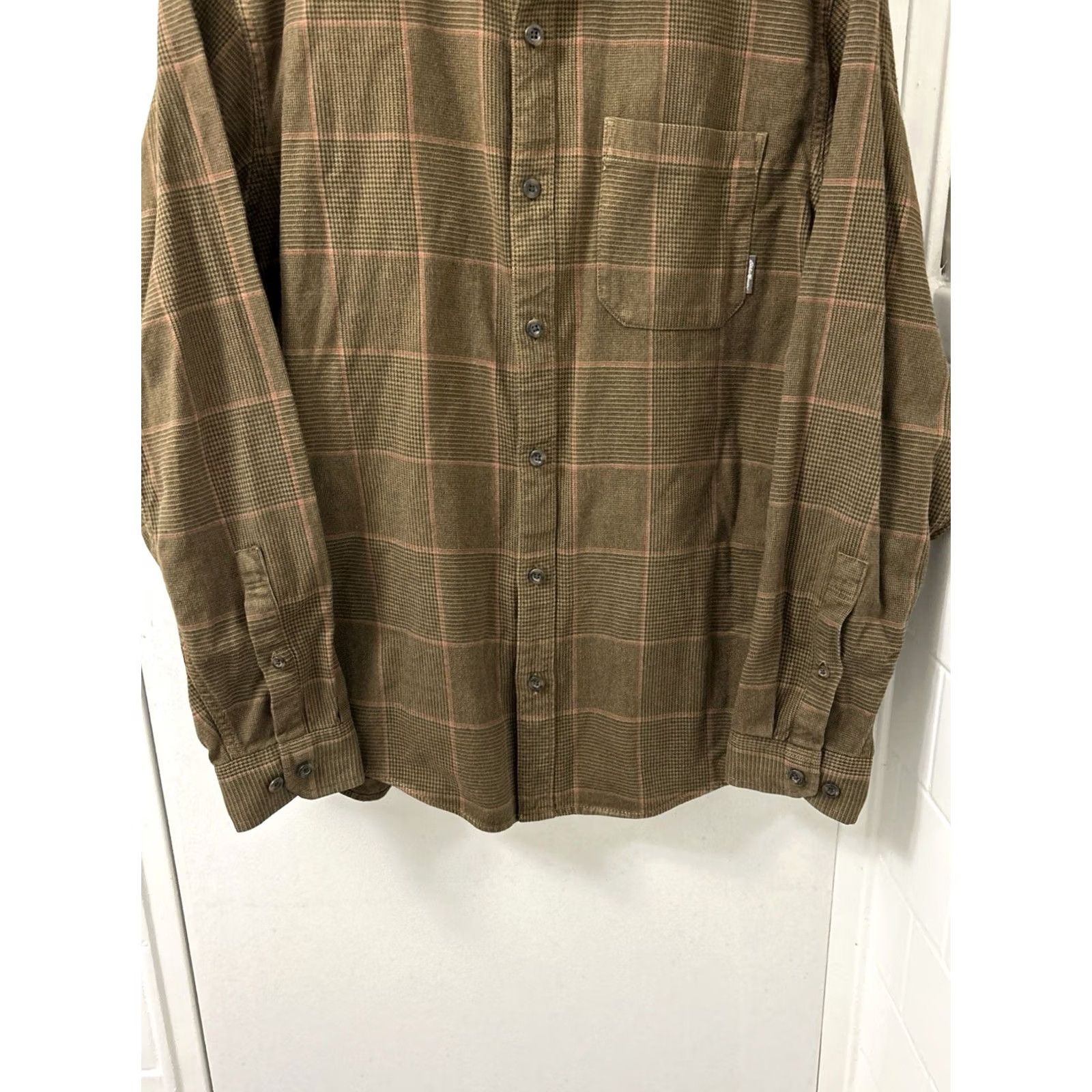 Eddie Bauer Eddie Bauer Button-Down Shirt Mens L Flannel Brown Plaid Houndstooth Long Sleeve Casual Workwear Size US L / EU 52-54 / 3 - 3 Thumbnail