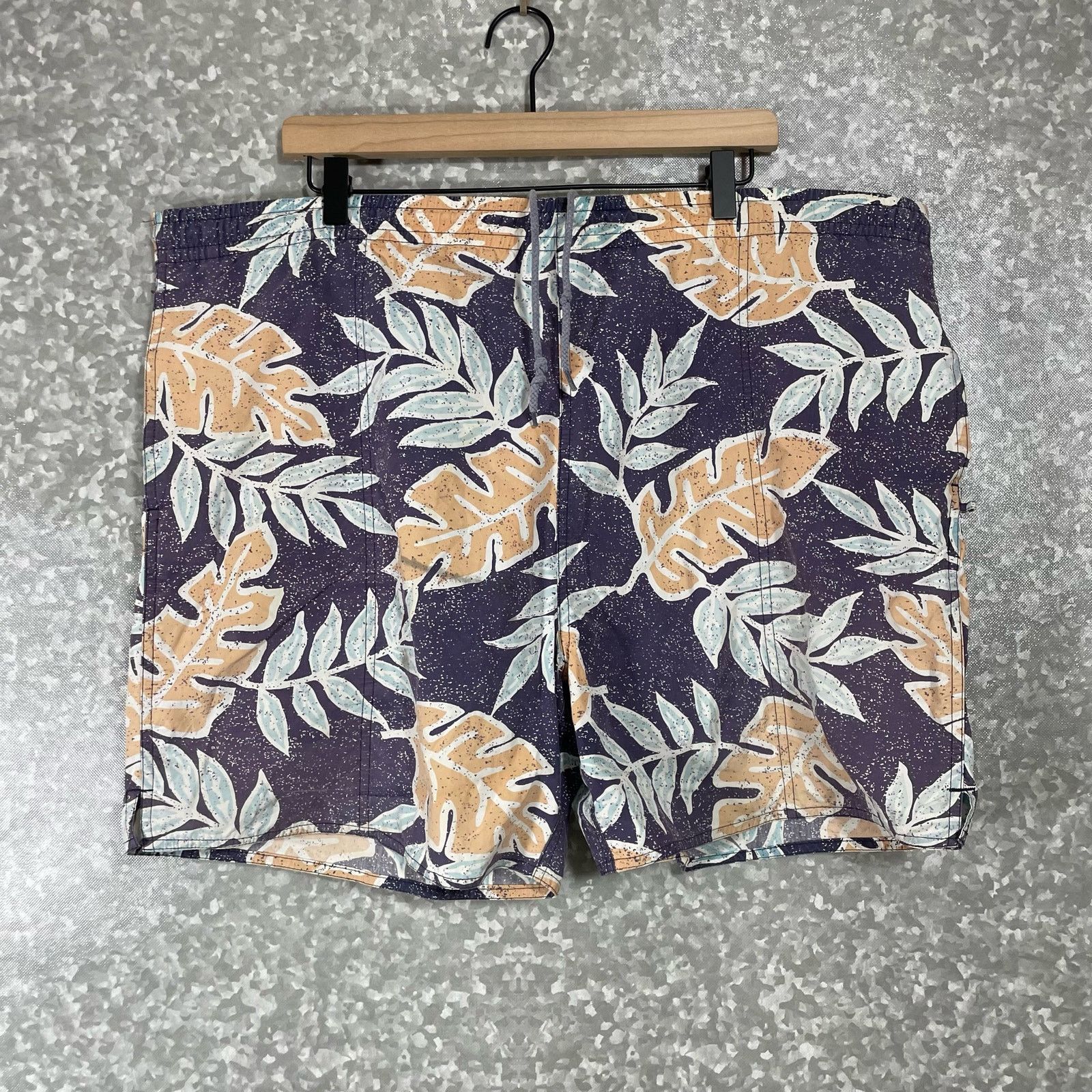 Vintage Newport Blue Men's Blue Vintage 90's Swim Trunks - Size XL Size US 44 / EU 60 - 1 Thumbnail