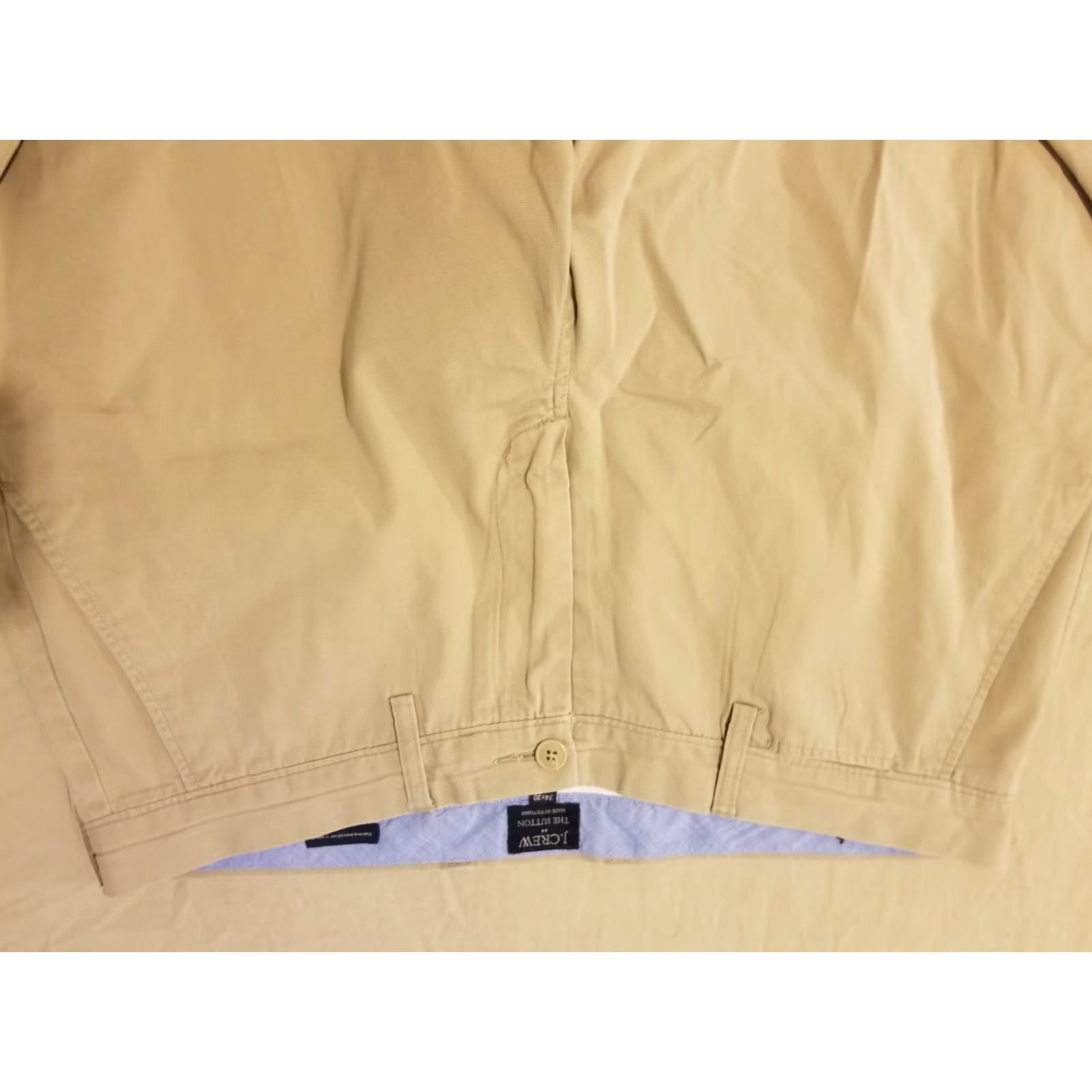 J.Crew VINTAGE Mens J. Crew Khaki Dress Pants 34x30 Cotton Slack Chino Trouser Stretch 35x28 Size US 34 / EU 50 - 4 Thumbnail
