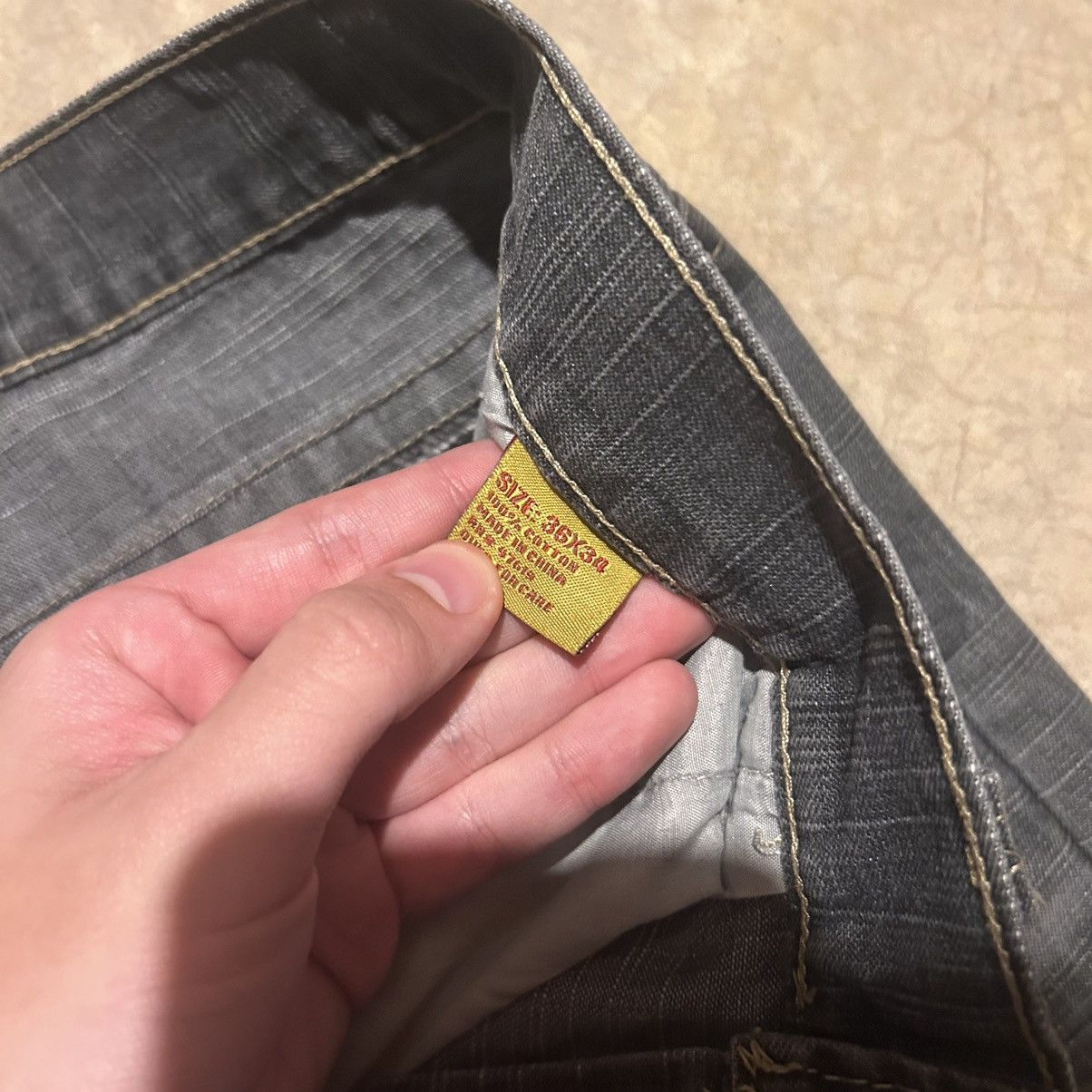 Affliction × Southpole × Vintage Crazy Vintage Y2K Embroidered Baggy Faded Jeans Cyber Size US 35 - 9 Thumbnail
