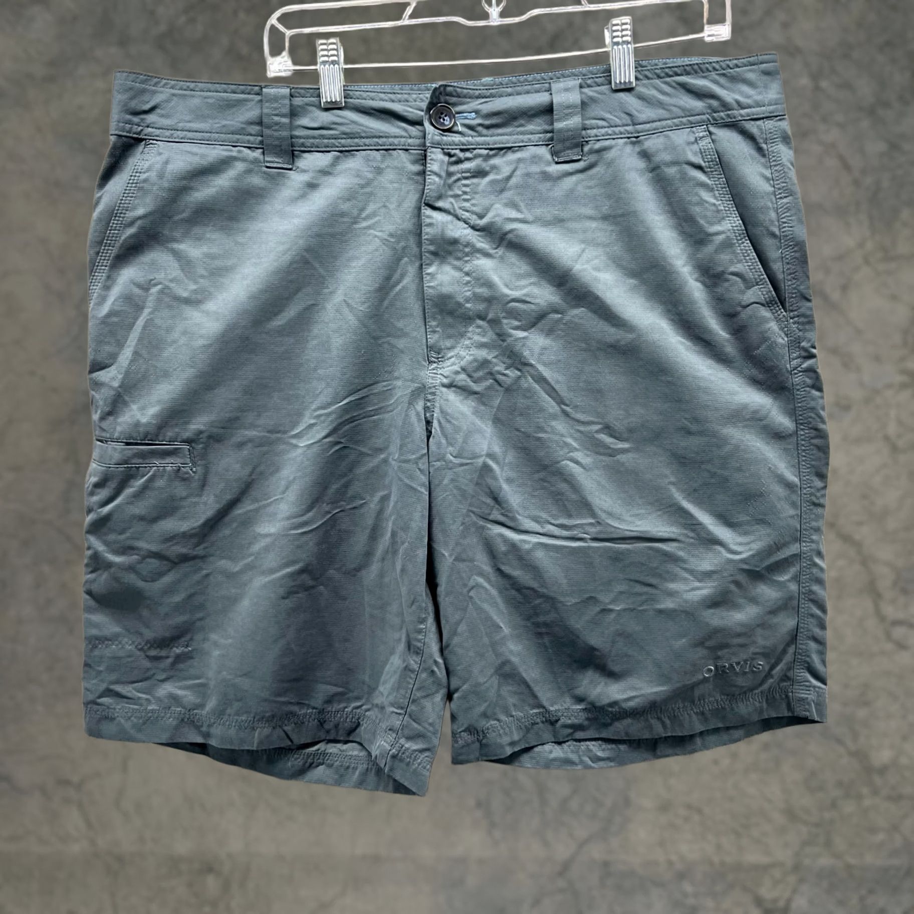 Orvis Orvis Mens Shorts 38 Gray Chino Flat Front Cotton Casual Golf Hiking Vintage? Size US 38 / EU 54 - 1 Thumbnail