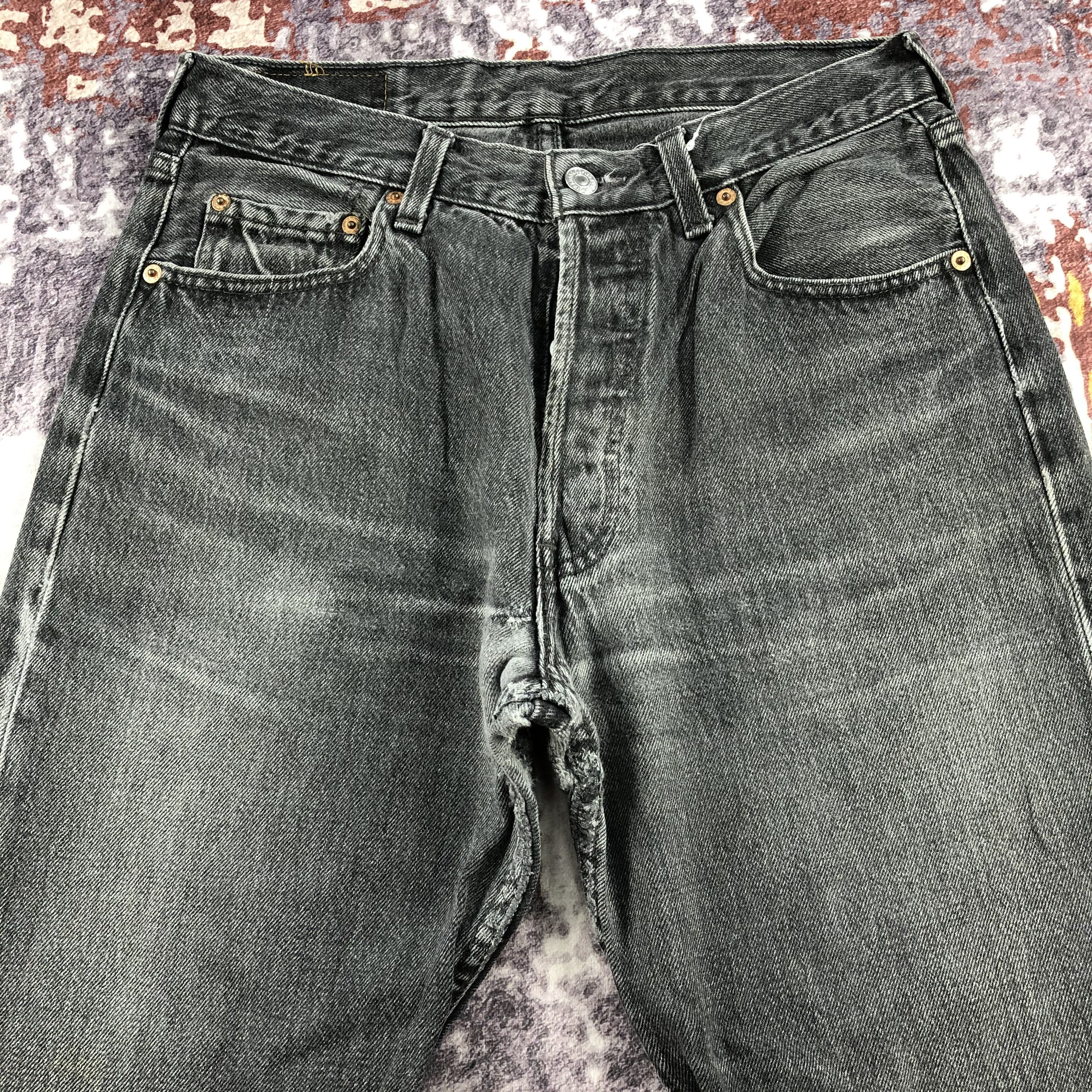 Levi's Vintage 90s Levis 501 Faded Black Jeans-JM2395 Size US 30 / EU 46 - 3 Thumbnail