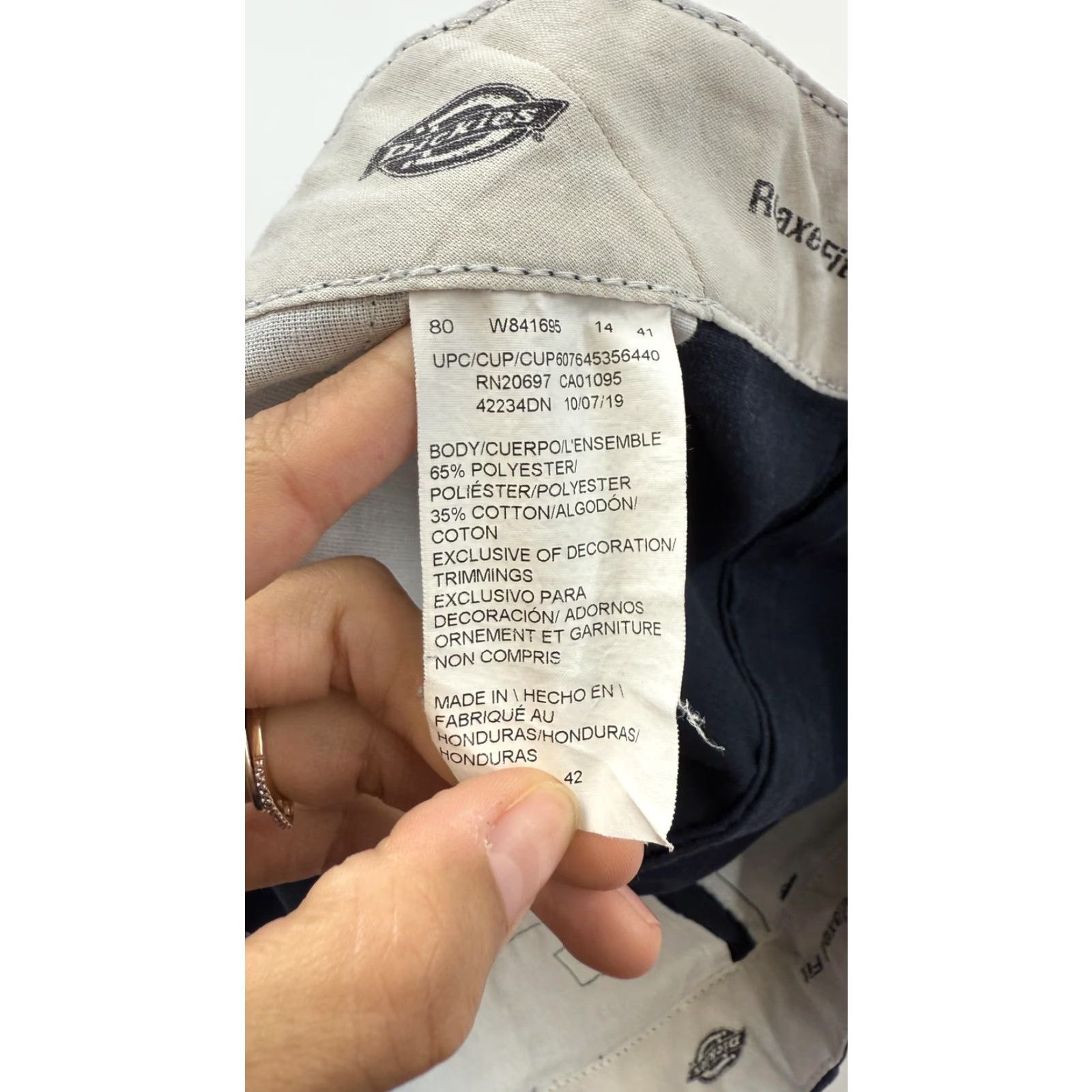 Dickies Dickies Shorts Mens 42 Navy Blue Relaxed Fit Workwear Casual Polyester Blend Size US 42 / EU 58 - 4 Thumbnail