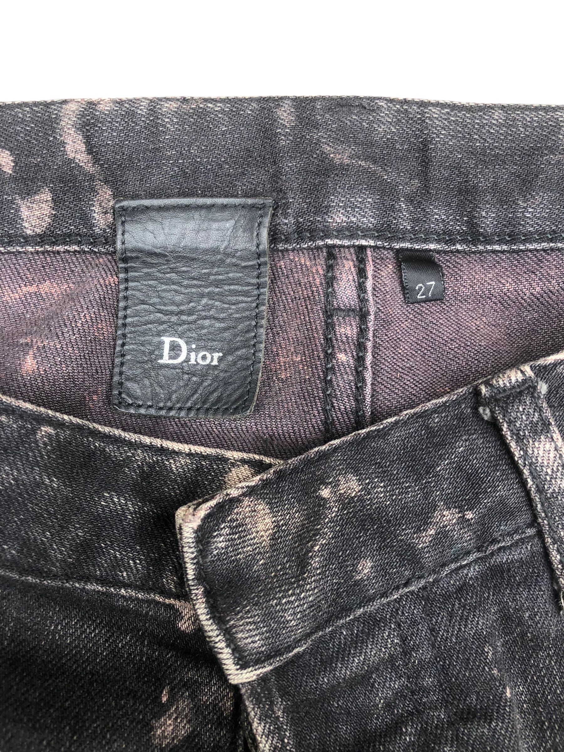 Dior 💯🔥DIOR HOMME Bleached Splatter Slim Pant Size US 31 - 7 Thumbnail