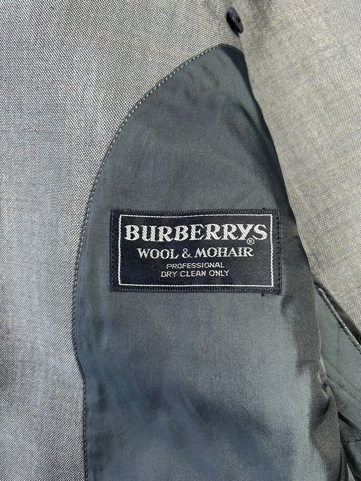 Burberry × Designer BURBERRYS WOOL & MOHAIR DOUBLE BREAST BLAZER Size 38R - 6 Thumbnail