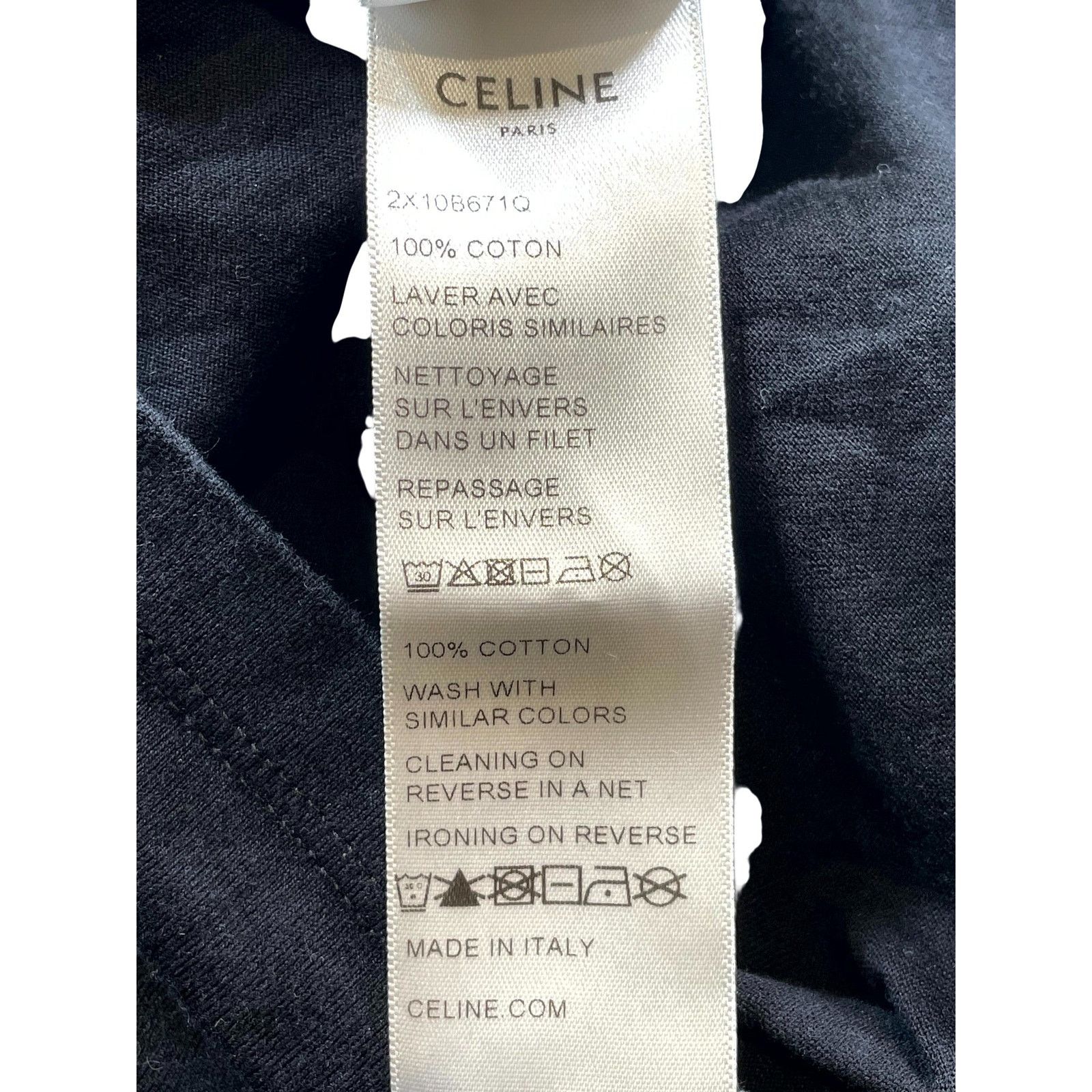 Celine Celine Gradeient Logo Black Tee Size US S / EU 44-46 / 1 - 6 Thumbnail