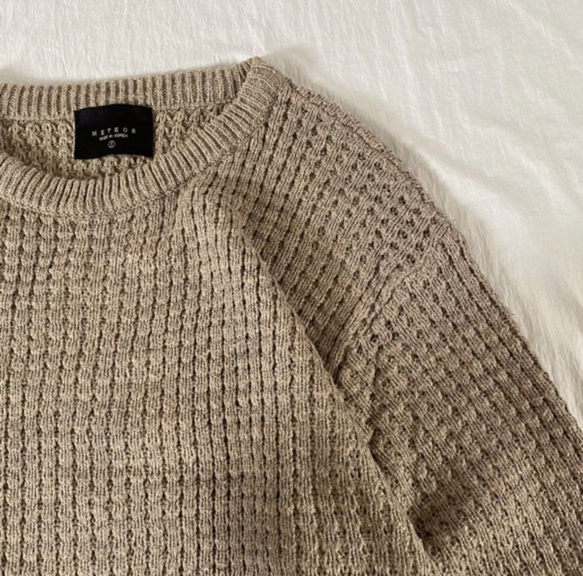Other Meteor Korea Waffle knit chunky crewneck Size US M / EU 48-50 / 2 - 3 Thumbnail