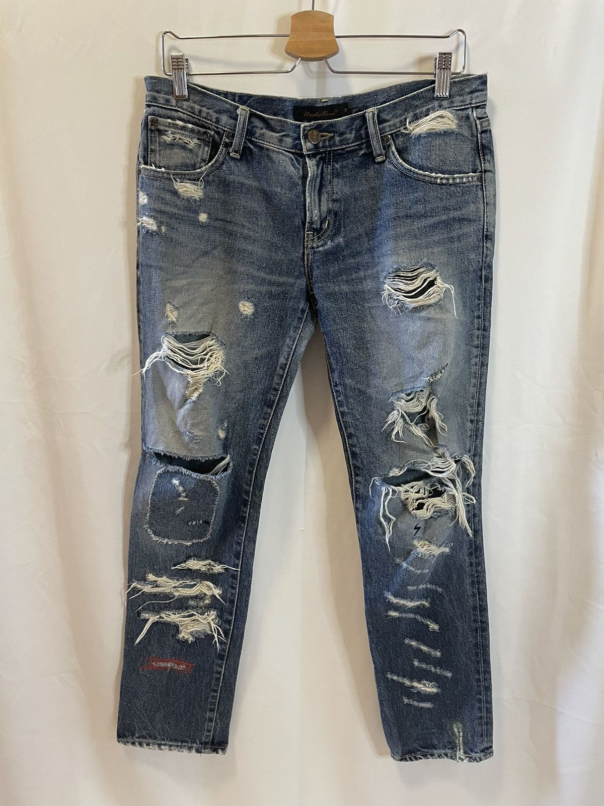 Pre-owned Undercover Ss05 But Beautiful 60 Denim Jeans Jp Size 3 In Blue