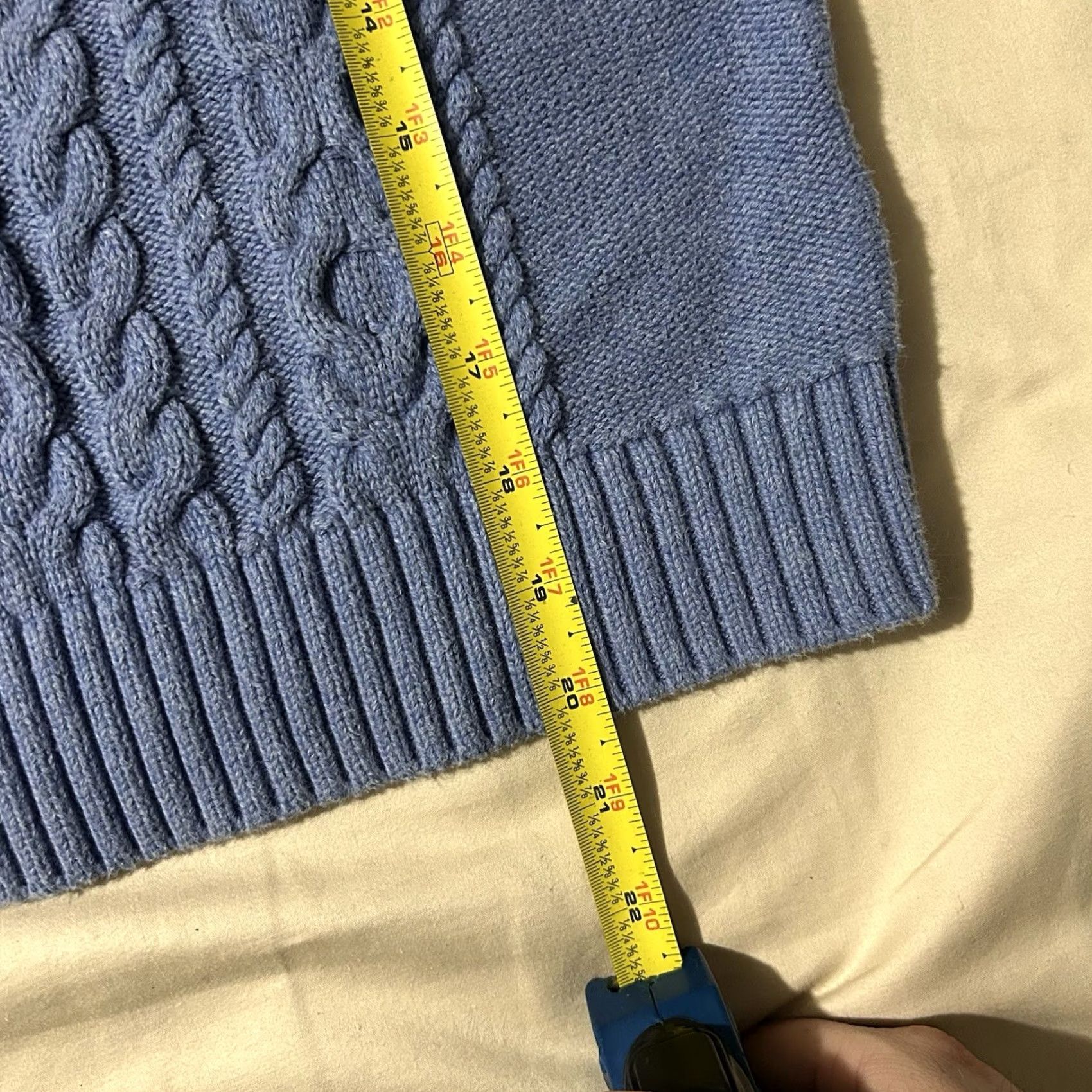 Vintage VINTAGE L.L. Bean Sweater Cable-Knit Fisherman XS Women Pullover Blue Size XS / US 0-2 / IT 36-38 - 5 Thumbnail