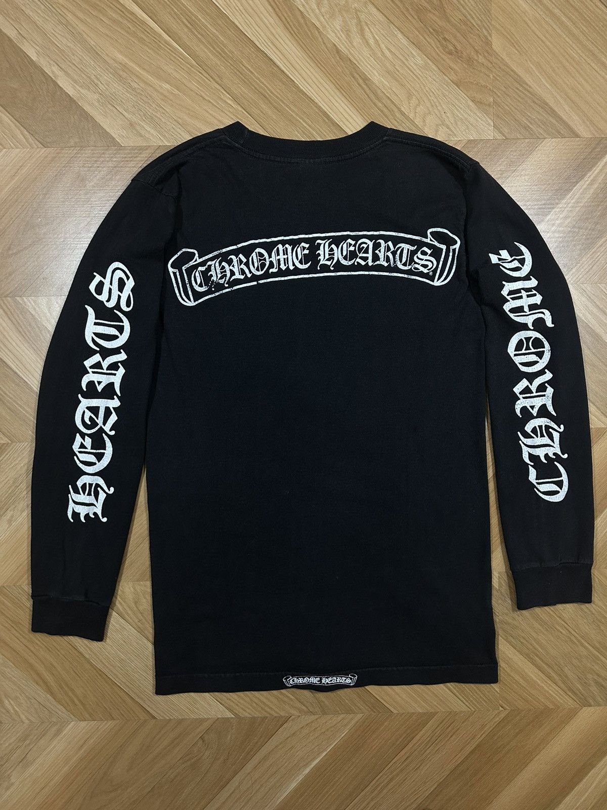 Chrome Hearts L/S Black Chrome Hearts Scroll Pocket Tee ?? | Grailed