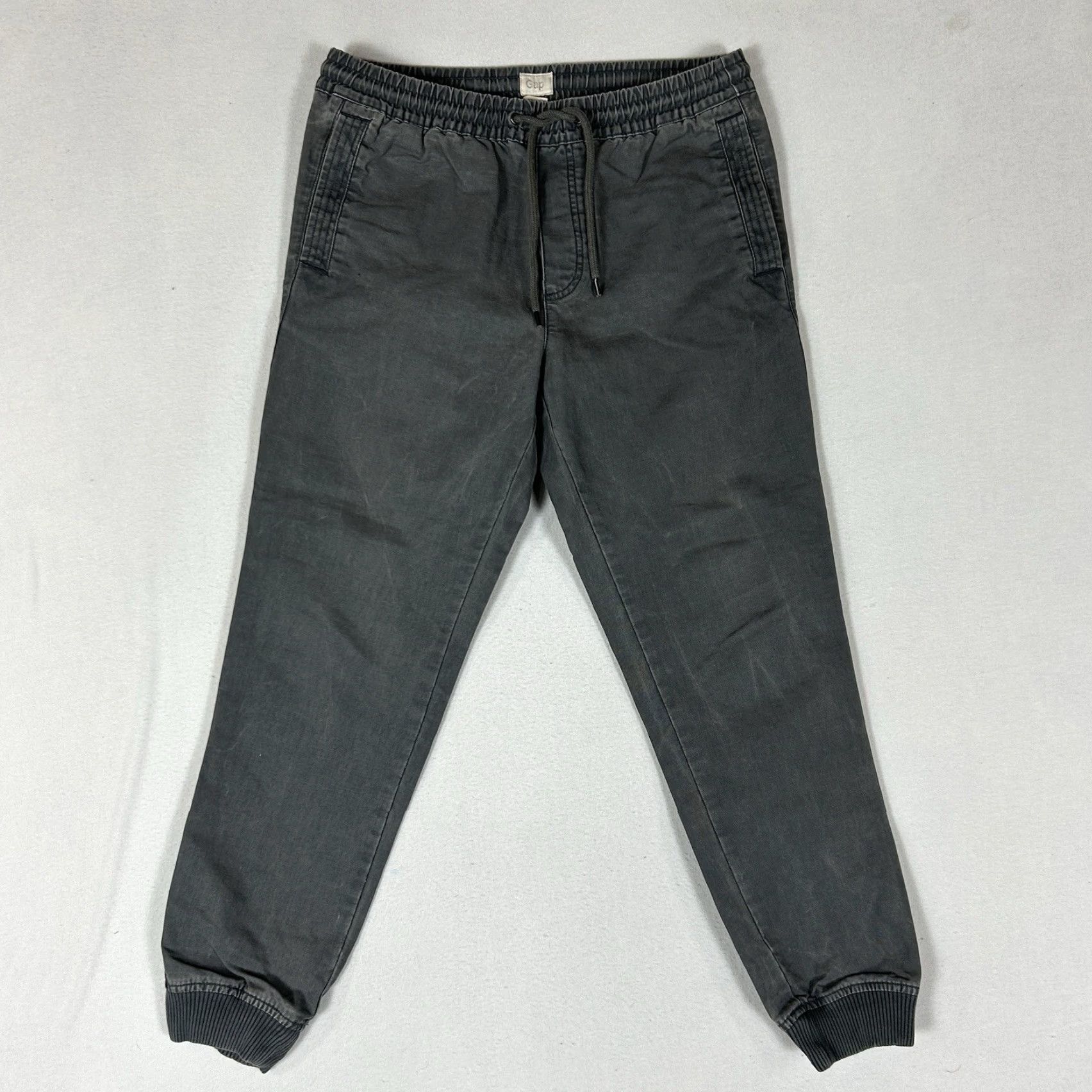 Gap Gap Jogger Pants Mens Small Gray Drawstring Pockets Canvas Cargo Size US 29 - 2 Thumbnail