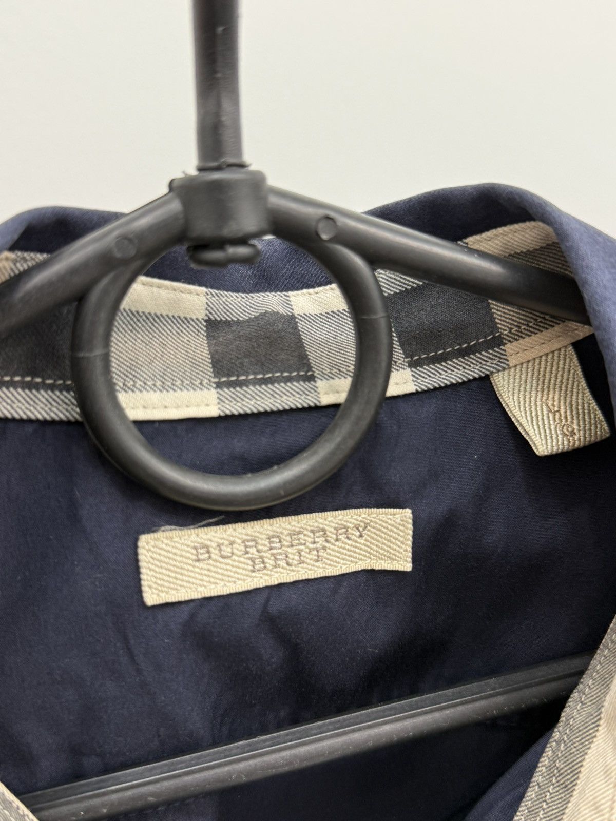 Burberry Burberry Brit Nova Check Logo Embroidered Cotton Shirt Size US L / EU 52-54 / 3 - 2 Thumbnail