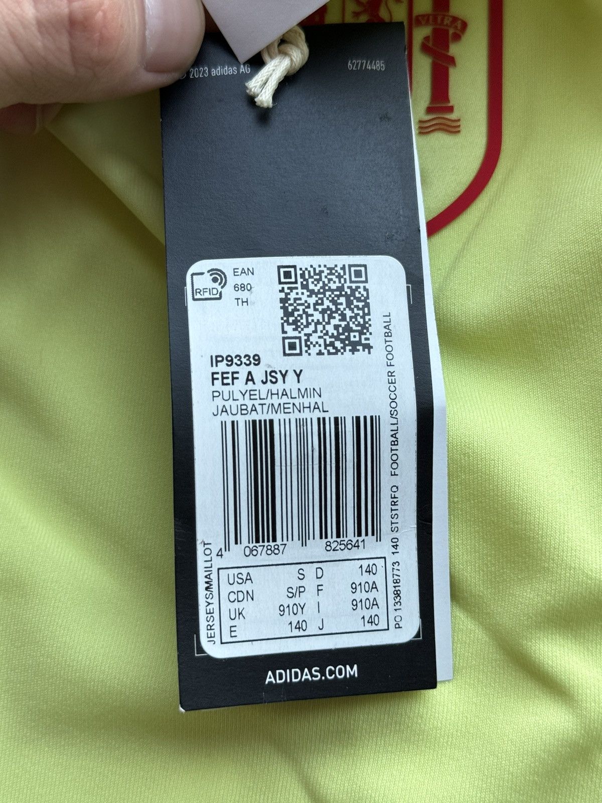 Adidas KIDS New Spain National Team 2024 Away Football Jersey Size US XS / EU 42 / 0 - 11 Thumbnail