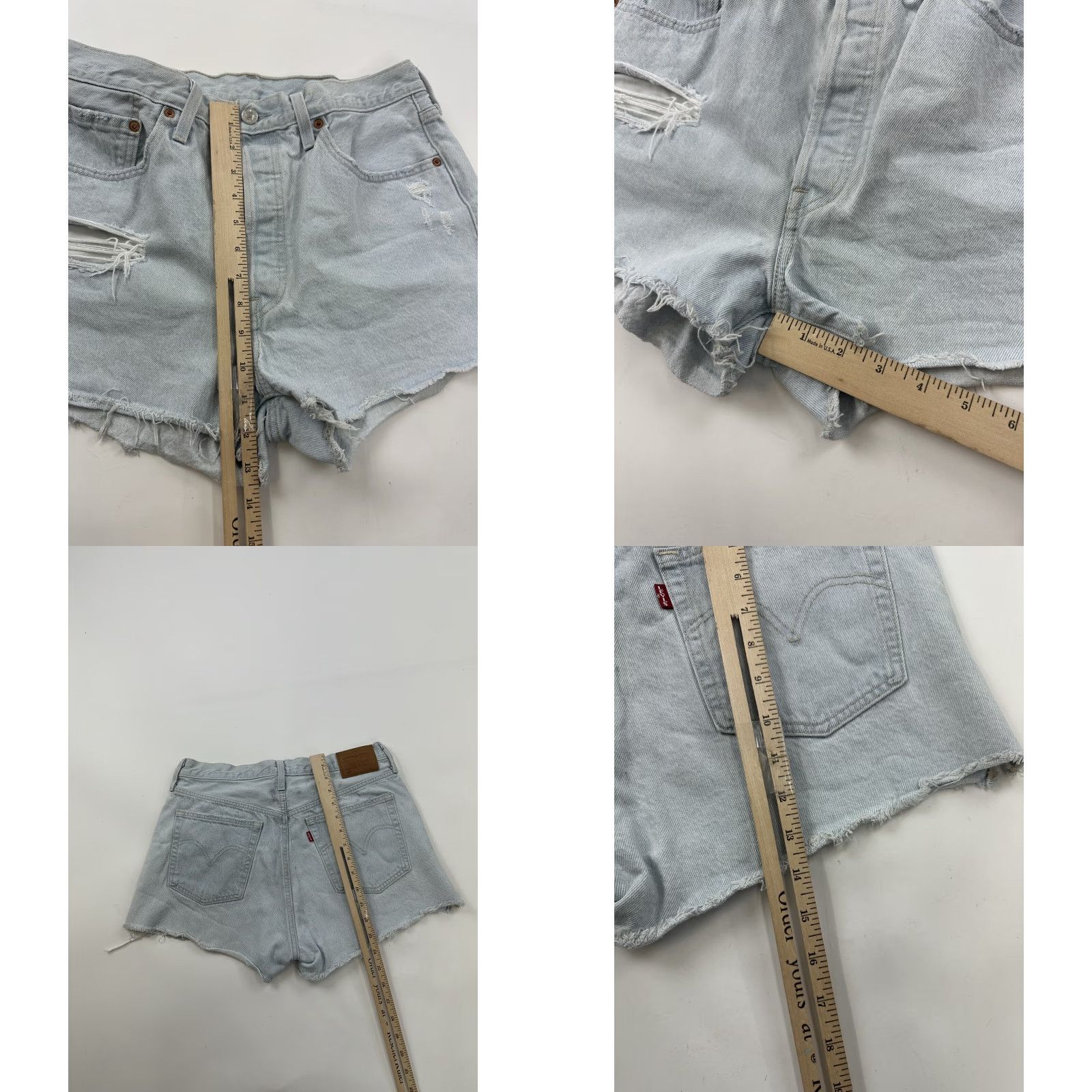 Levi's VINTAGE Levi’s 501 Shorts Womens 31 Cut-Off Denim Cotton Blue Shorts Casual Womens 501 Cut-Off Jeans 100% Cotton Size 24" / US 00 / IT 34 - 8 Thumbnail