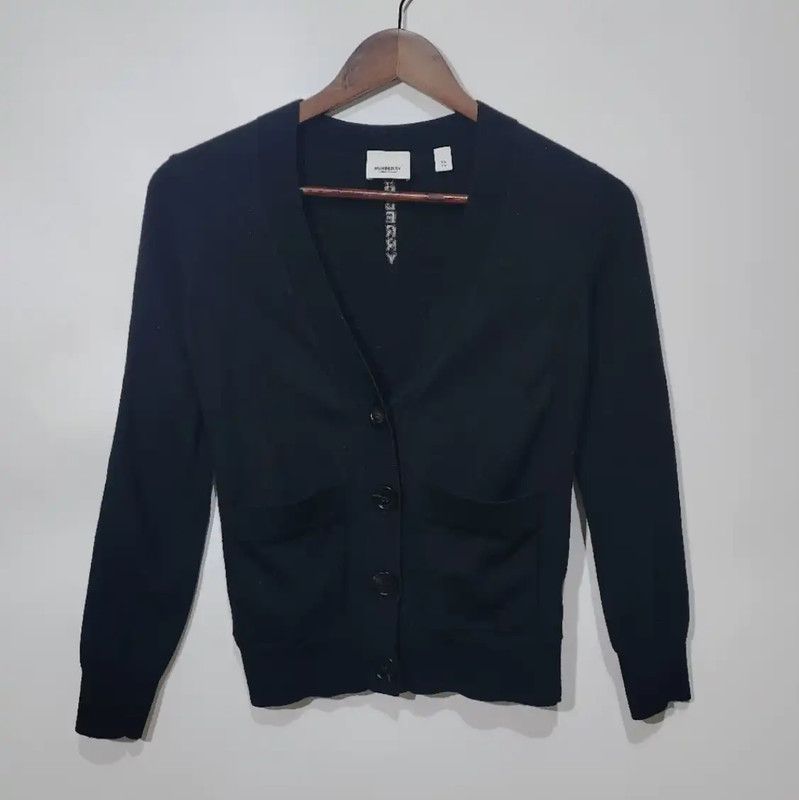 Burberry Burberry Women's Black Wool Cardigan Size XS / US 0-2 / IT 36-38 - 1 Thumbnail