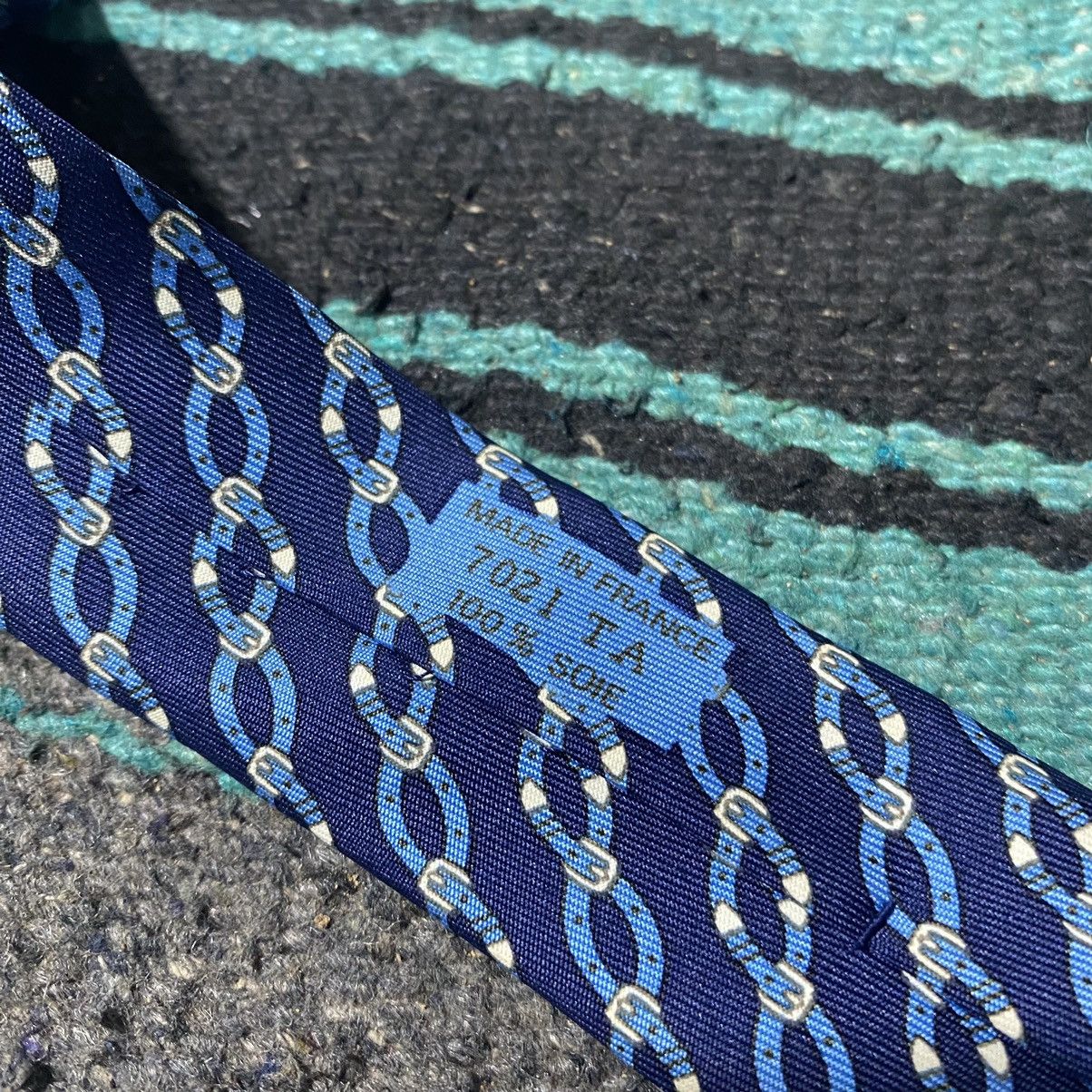 Hermes Hermes Chain Pattern Tie Size ONE SIZE - 2 Thumbnail