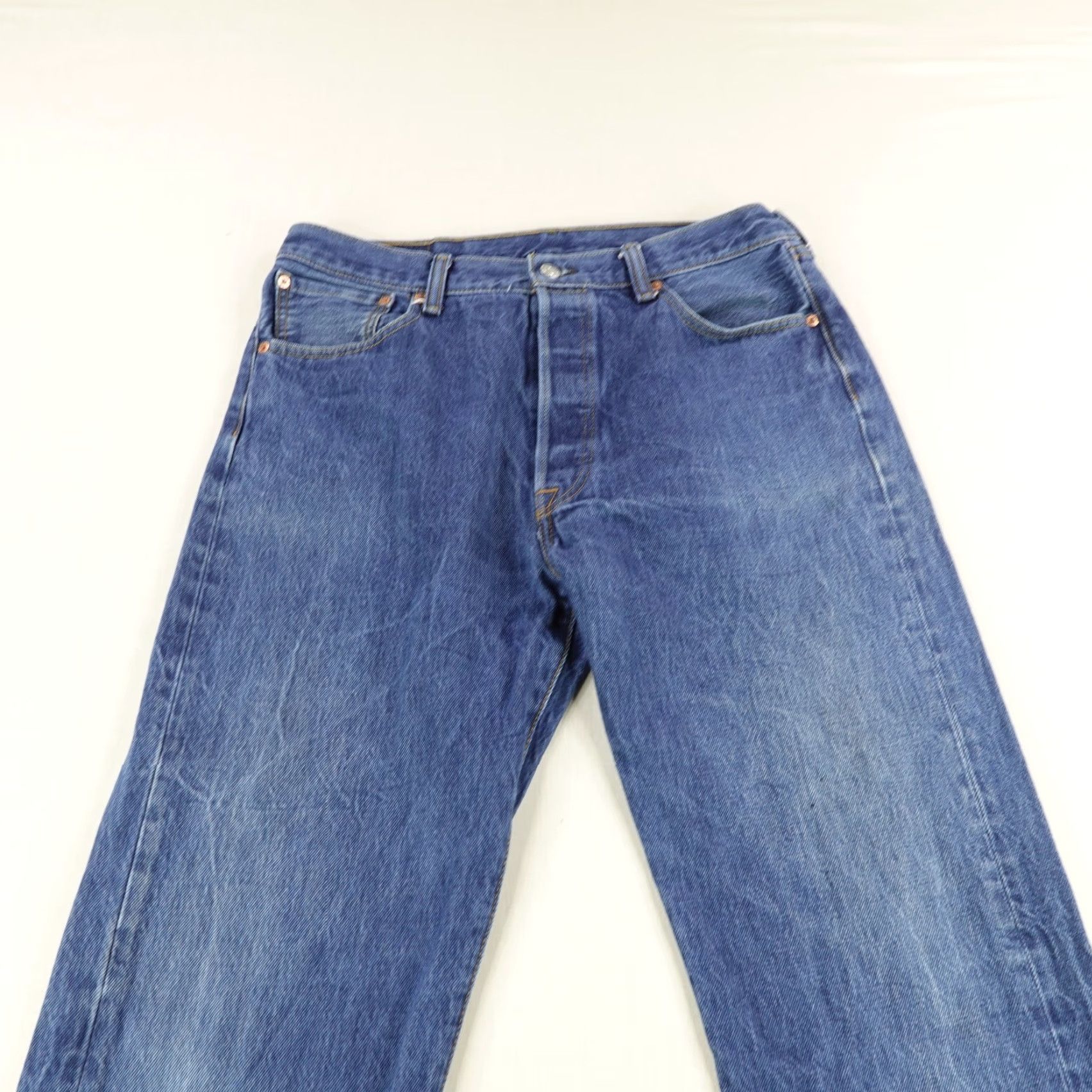 Levi's Levi's 501 Jeans Mens 36x33 Blue Denim Button Fly Straight Regular Waist 36 Inseam 29 Color: Blue Pattern: Solid Size US 33 - 2 Thumbnail