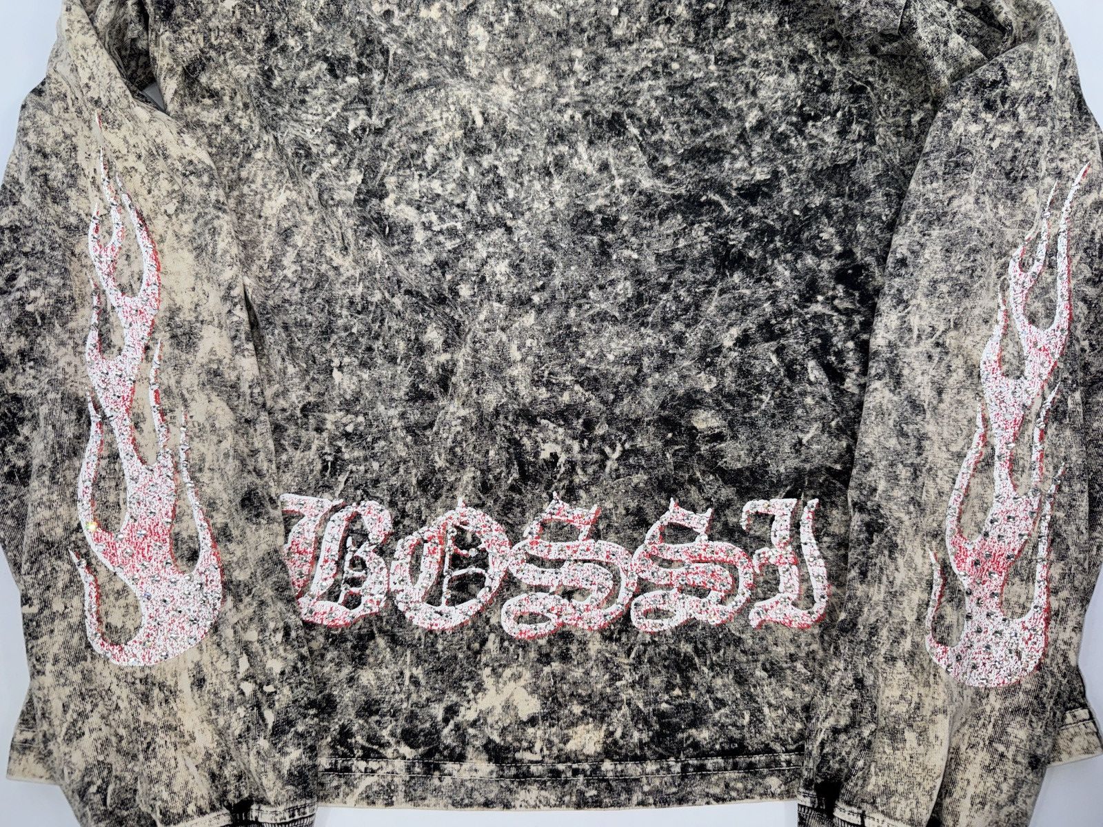 Bossi Sportswear 1/1 RHINESTONE DOUBLE LAYERED SKULL 24-7 SPYZ VINTAGE TEE Size US L / EU 52-54 / 3 - 3 Thumbnail