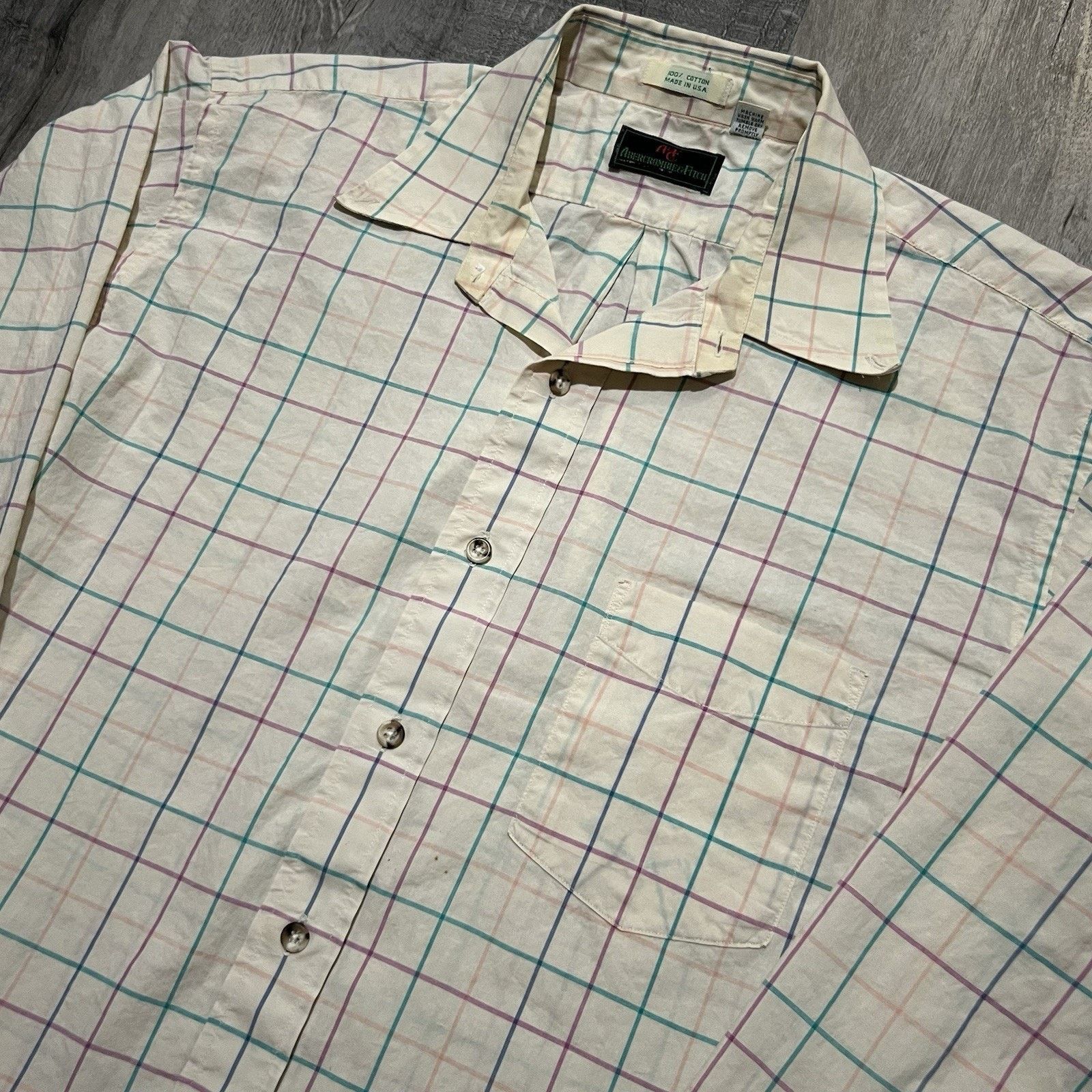 Abercrombie & Fitch VTG 80s Abercrombie & Fitch Mens Button Down Dress Shirt 16 Size US M / EU 48-50 / 2 - 3 Thumbnail