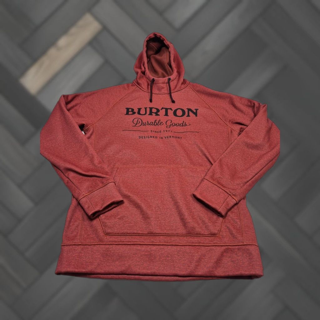 Burton Burton Crown Bonded Hoodie Mens Medium Red Fleece Pullover Graphic Print Kangaroo Pocket Hooded Crew Neck Logo Size US M / EU 48-50 / 2 - 1 Thumbnail