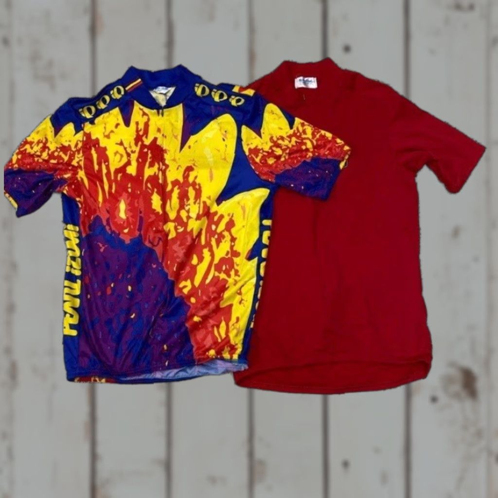 PEARL iZUMi Pearl Izumi Cycling Jersey Mens Large Blue Red Full Zip Bike Lot of 2 Size US L / EU 52-54 / 3 - 1 Thumbnail