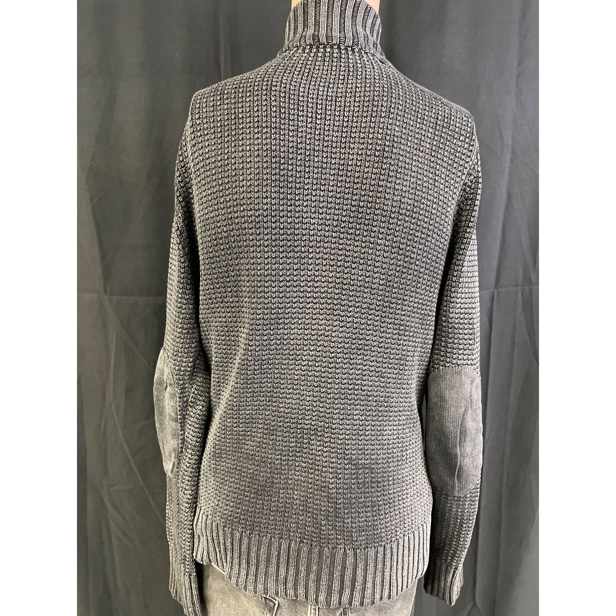 Express Express Men's Charcoal Gray Knitted/Zip up/Button Sweater SK Size US M / EU 48-50 / 2 - 4 Thumbnail