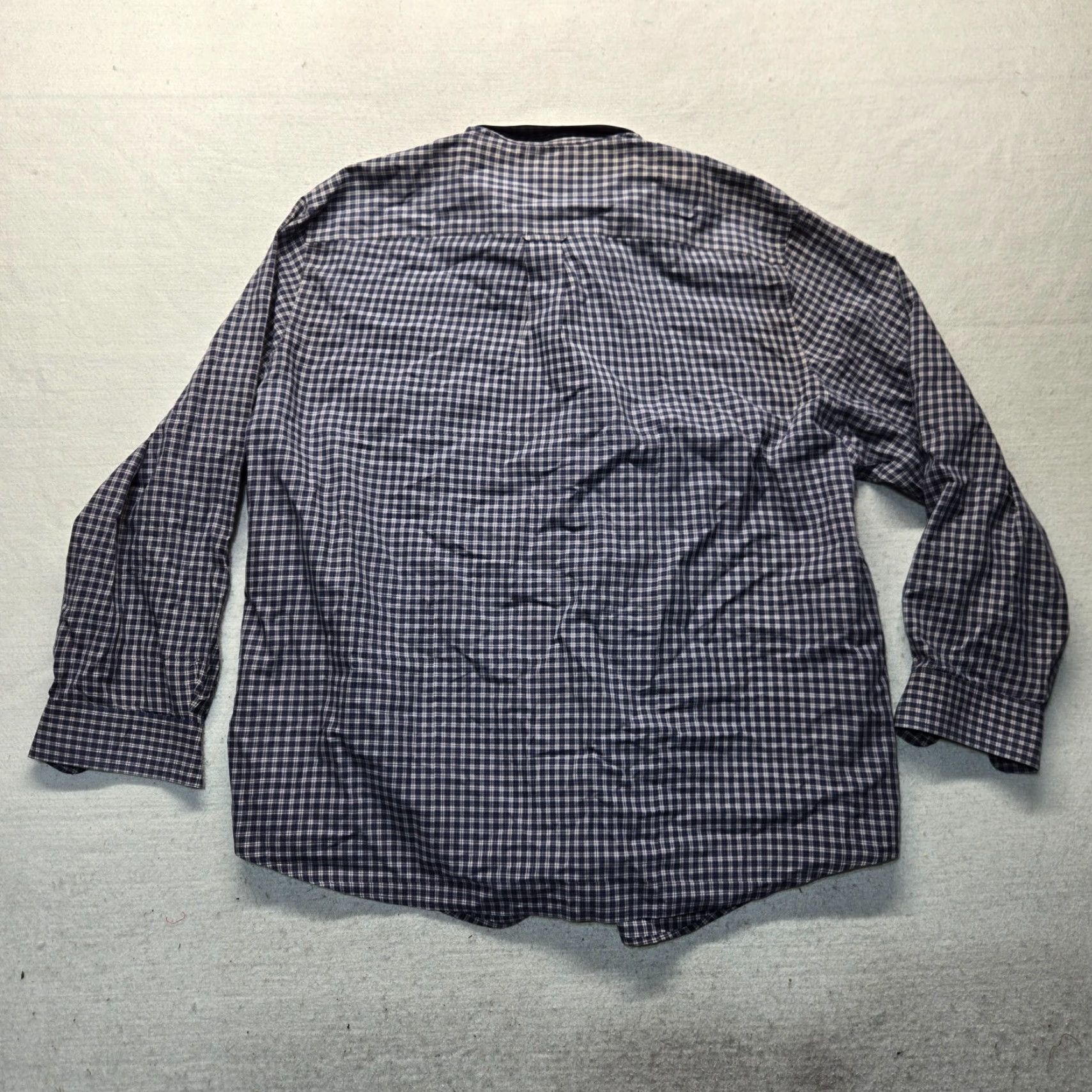 Vintage Saddlebred Blue Plaid Classic Fit Button Up Long Sleeve Adult Men's 2XL XXL Shirt Size US XXL / EU 58 / 5 - 7 Thumbnail